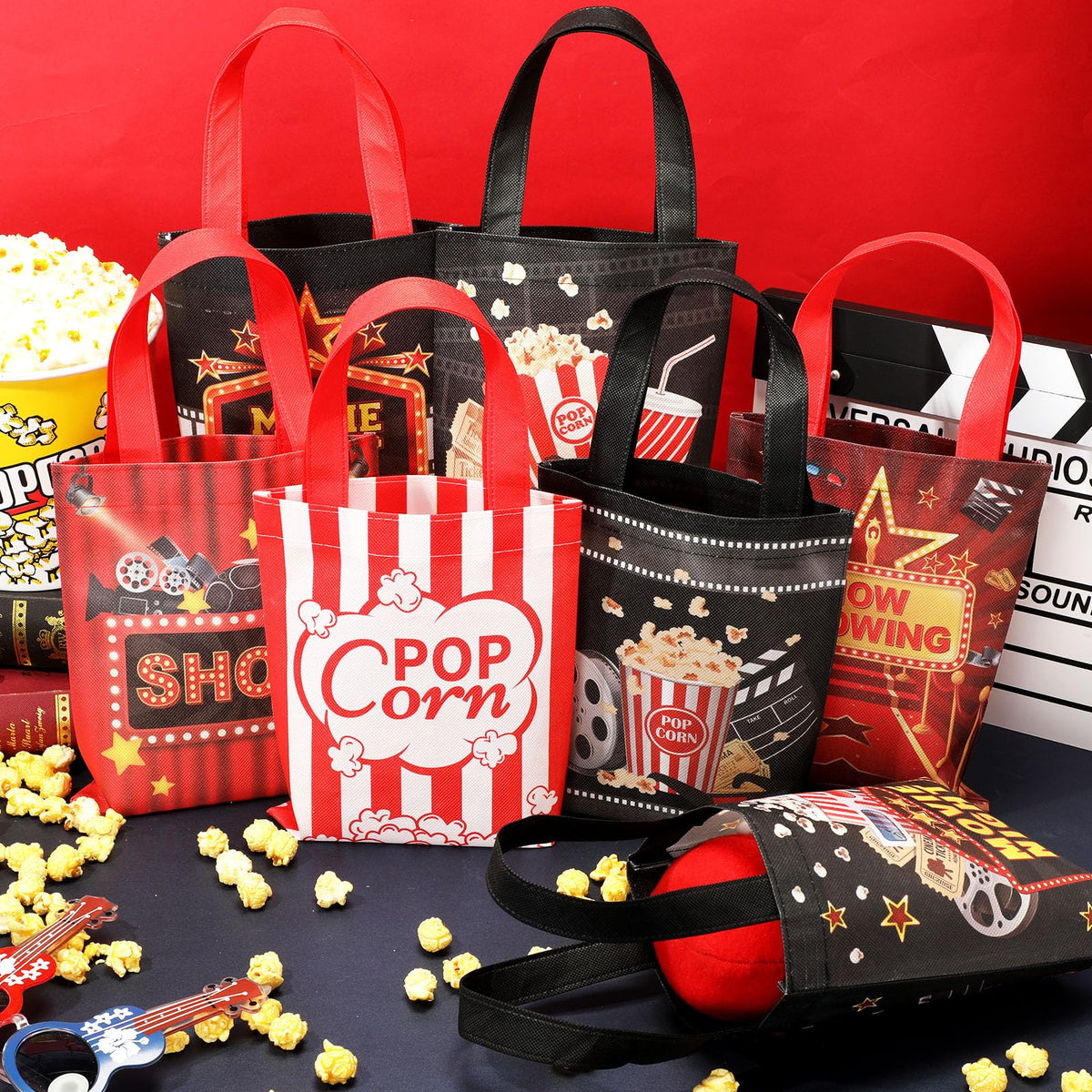 Photect 32 Pcs Movie Night Party Favor Bags Non Woven with - Photect Official Imagery - 5