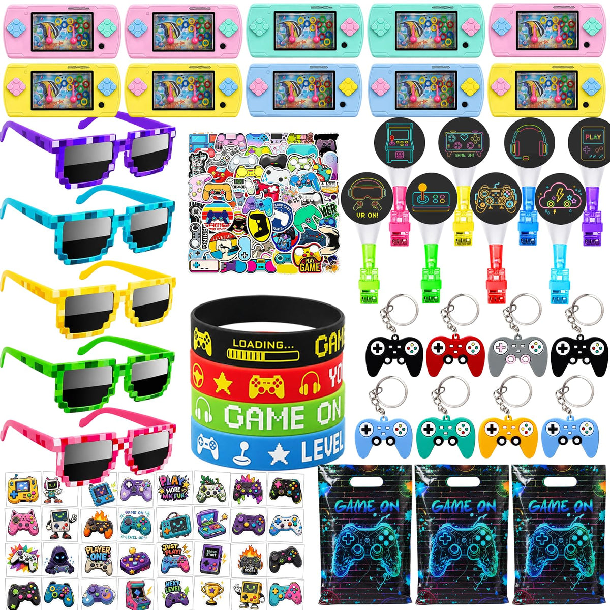 190 Pcs Video Game Party Favors Gamer Birthday Goodie Bag - FSNBHGM Official Imagery - 1