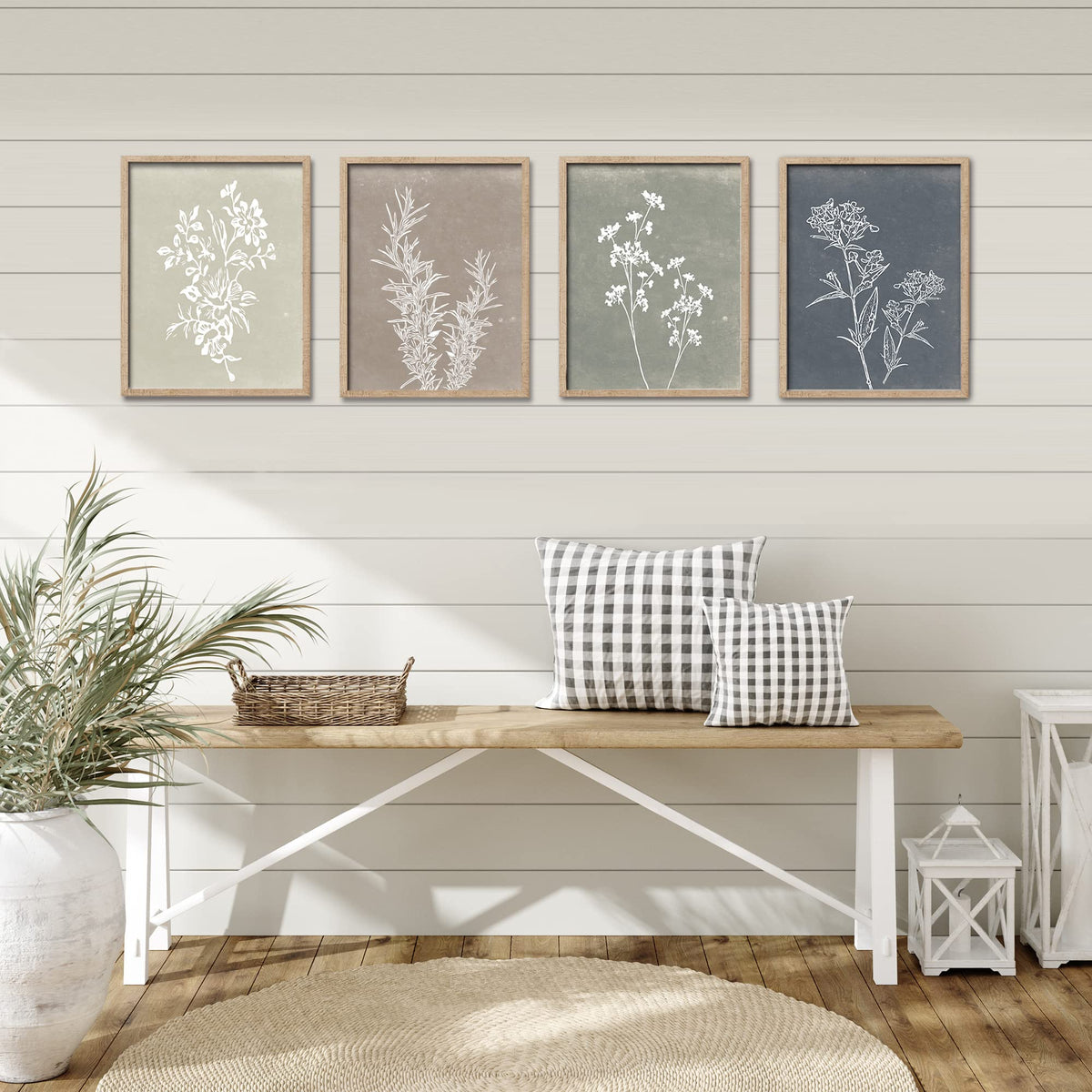Liswit Framed Boho Wall Art Set of 4 for Wooded Minimalist - Liswit Official Imagery - 4