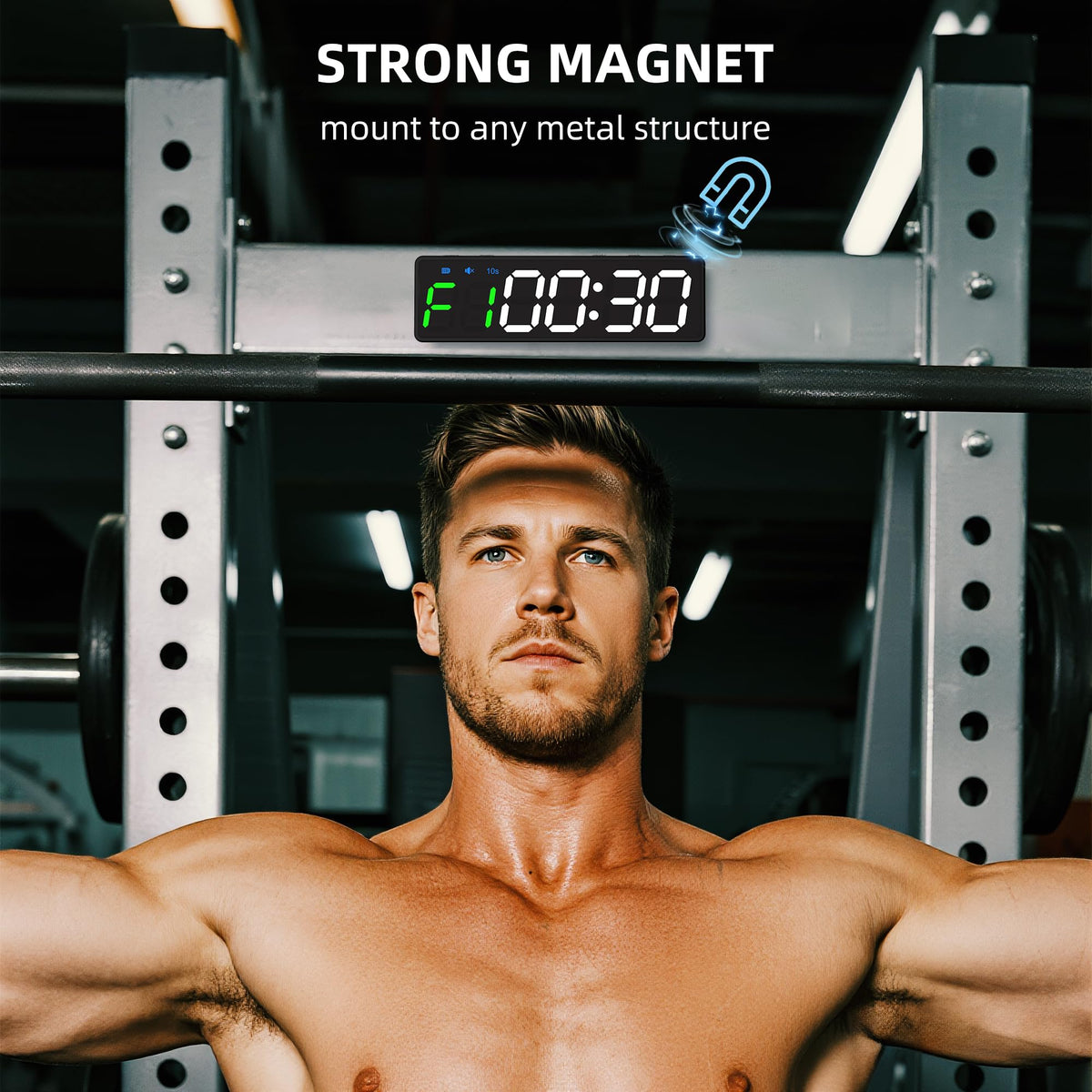 Mini Portable Gym Timer Clock Large LED Digital Display - BXF SPORTS Official Imagery - 4