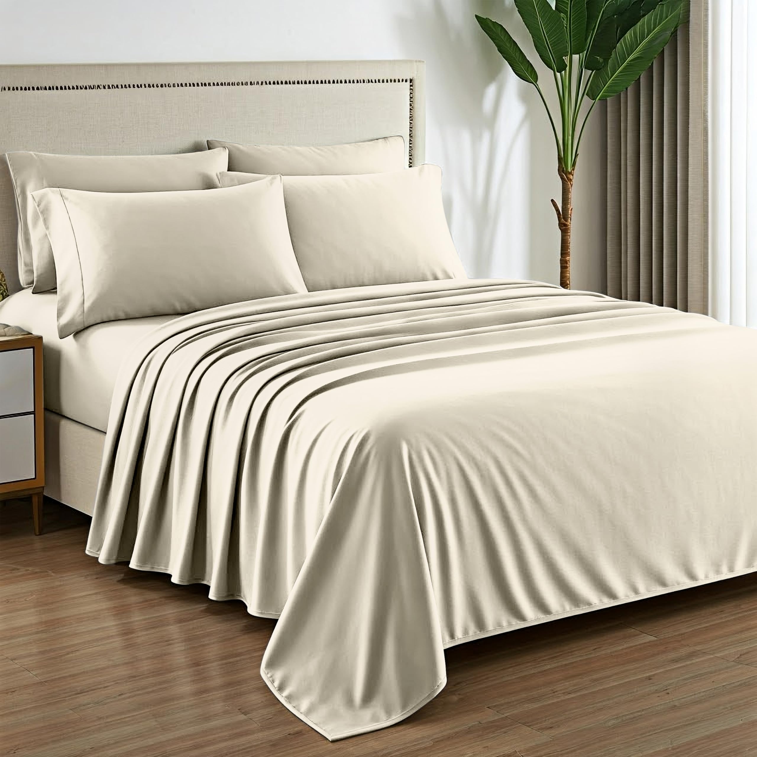 Mayfair Linen 100% Pure Egyptian Cotton Sheet Queen Size - - Product Imagery