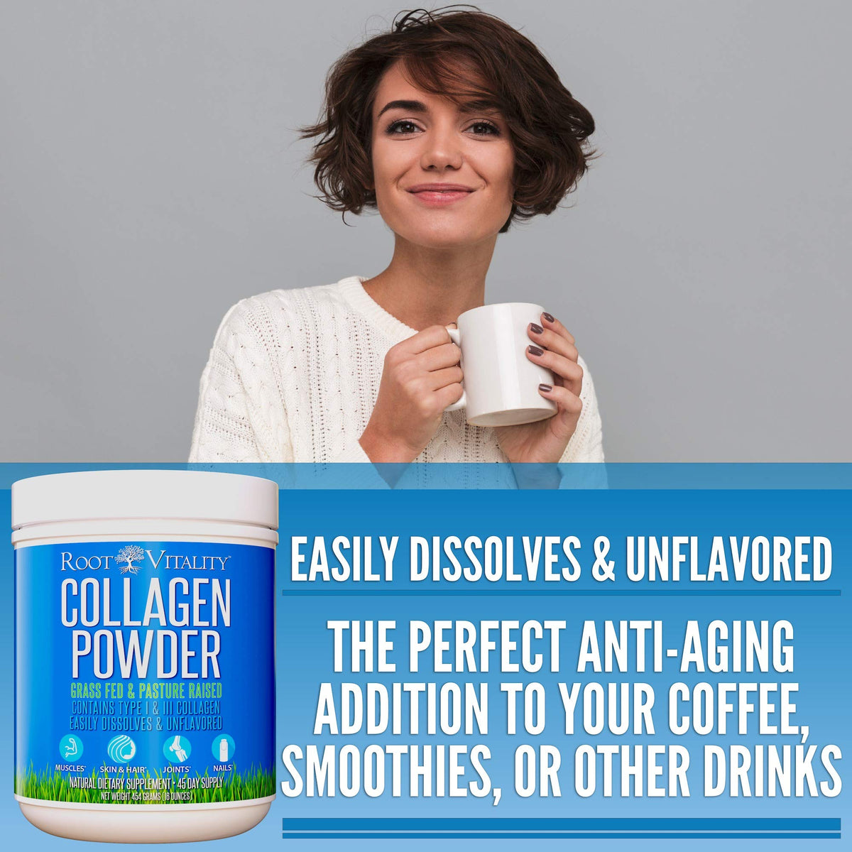 Root Vitality Collagen Peptides Powder - Root Vitality Official Imagery - 5