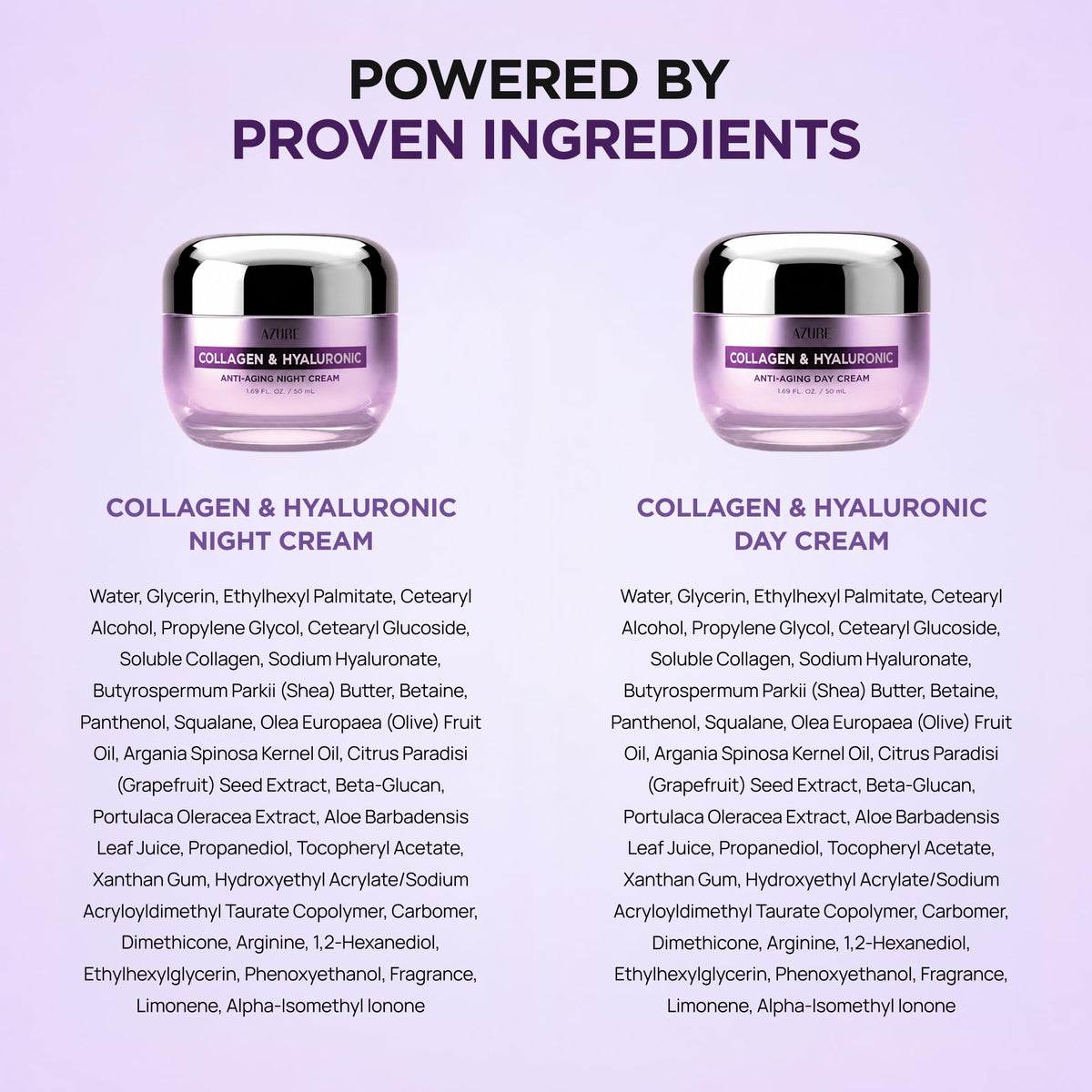 Collagen Hyaluronic Acid Face Moisturizer Hydrating Day - Azure Cosmetics Official Imagery - 7