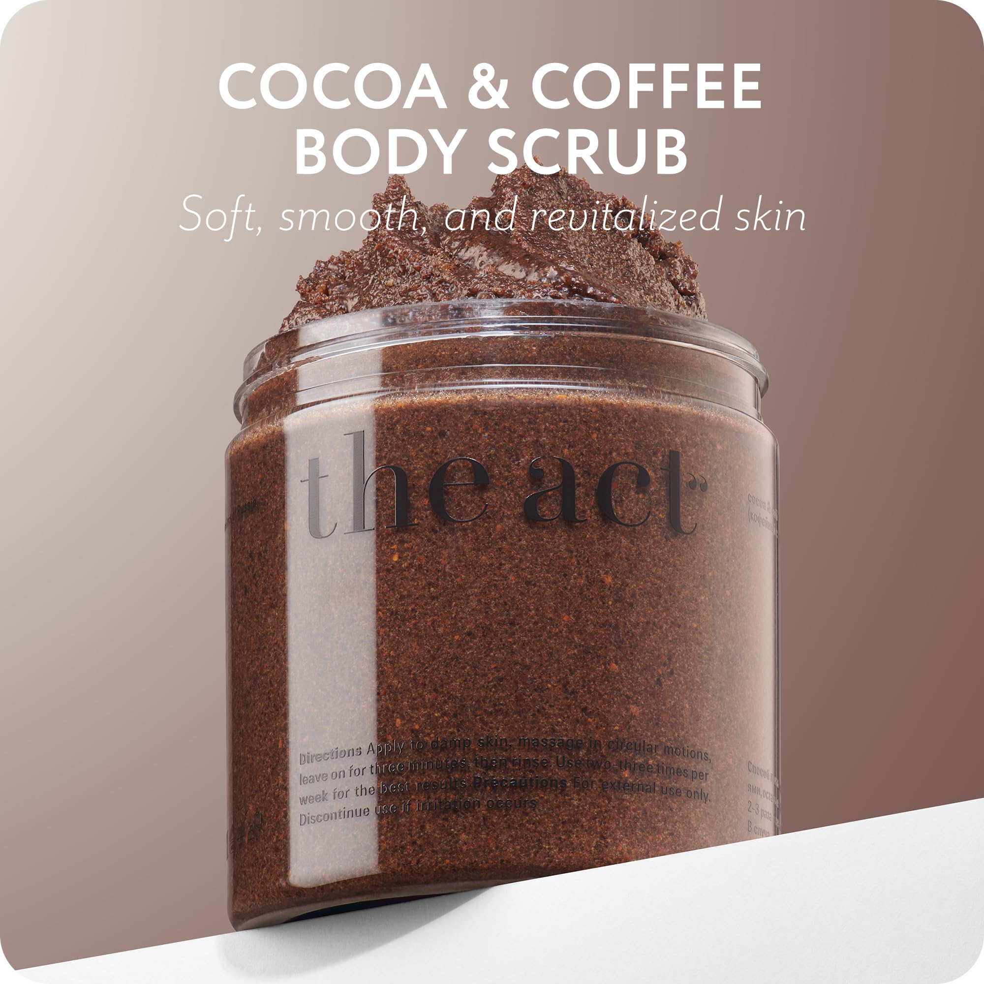 THE ACT Coffee Body Scrub with Salt & Cocoa – Exfoliating Scrub for Cellulite, - The Act Official Product View 3