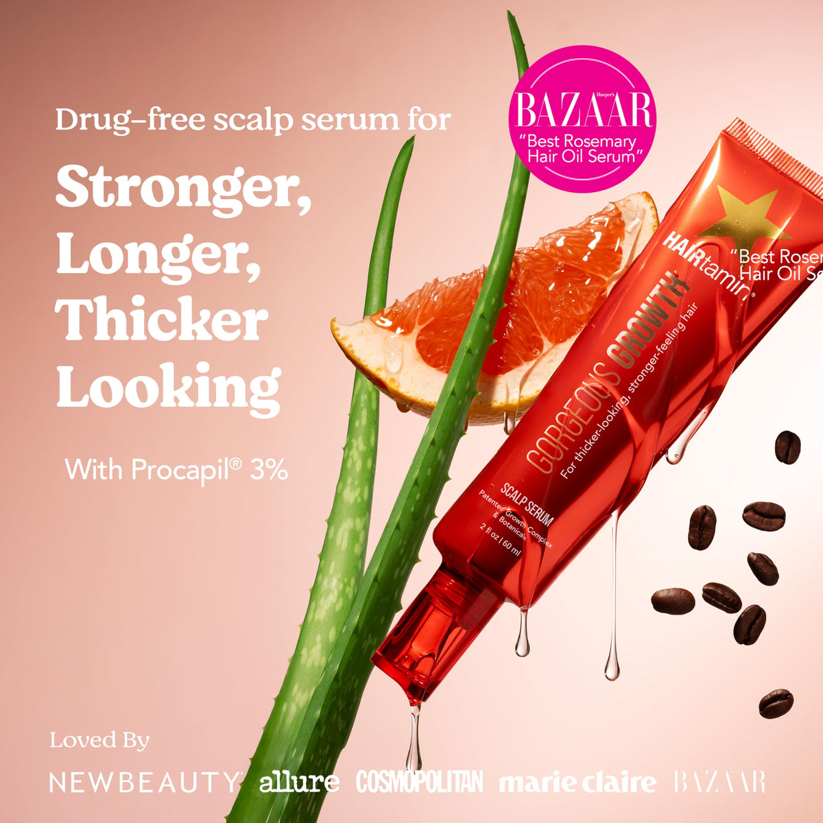 HAIRtamin Scalp Serum for Thicker Looking Hair and Dry Scalp - HAIRtamin Official Imagery - 3