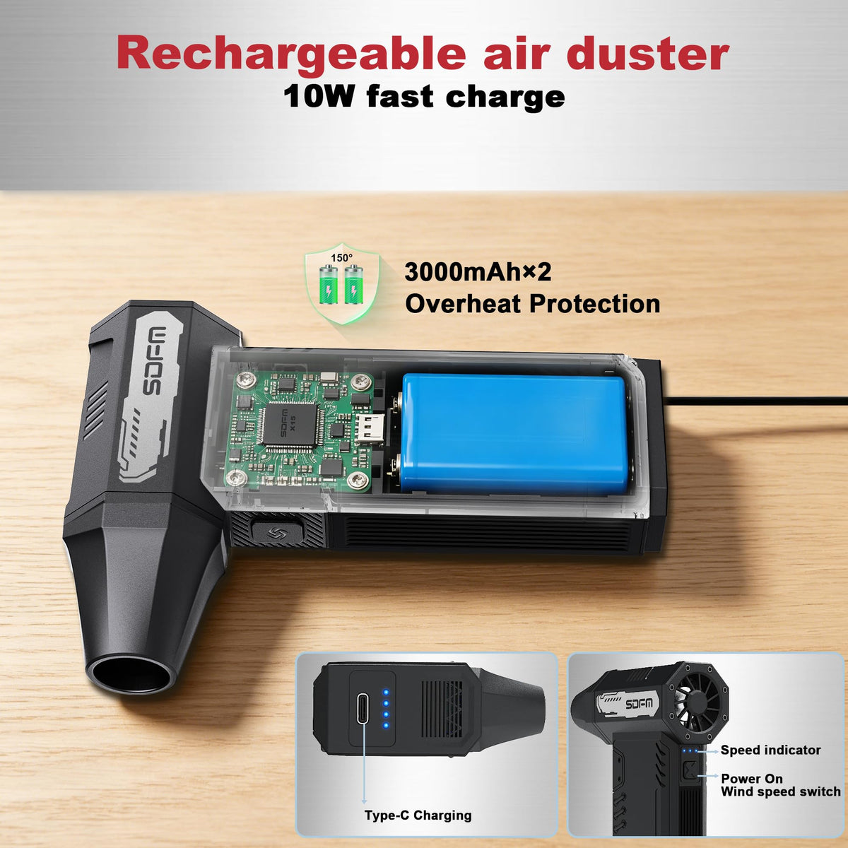 Compressed Air Duster 180 000RPM High Speed brushless Motor - SDFM Official Imagery - 8