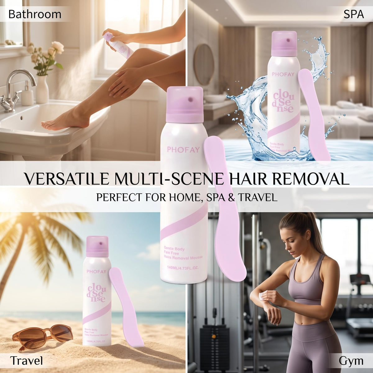 PHOFAY Cloud Sense Gentle formula Hair Removal Spray - PHOFAY Official Imagery - 8