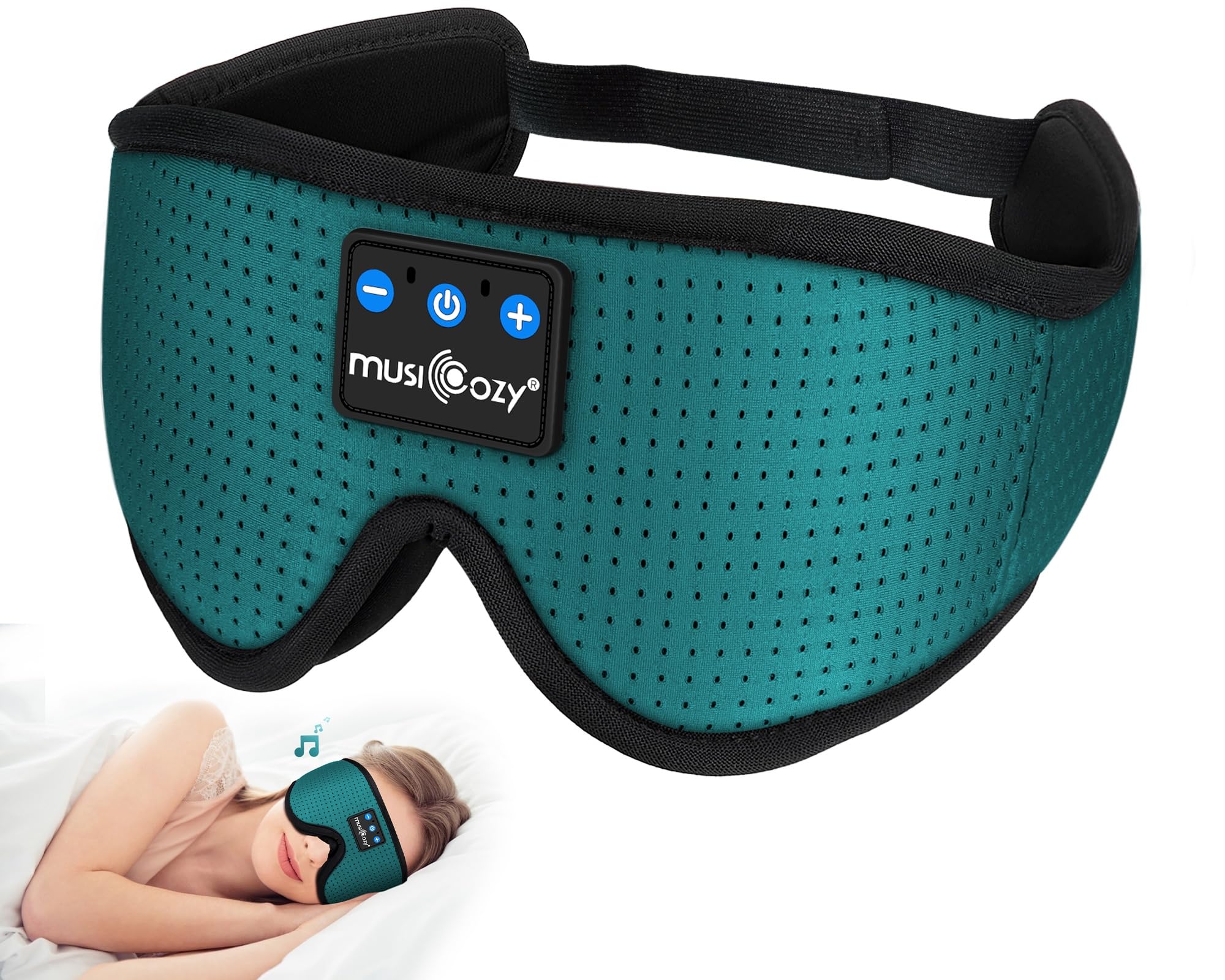 MUSICOZY 3D Sleep Headphones Bluetooth 5.4 Breathable Sleep Eye M by MUSICOZY - Angle View 1