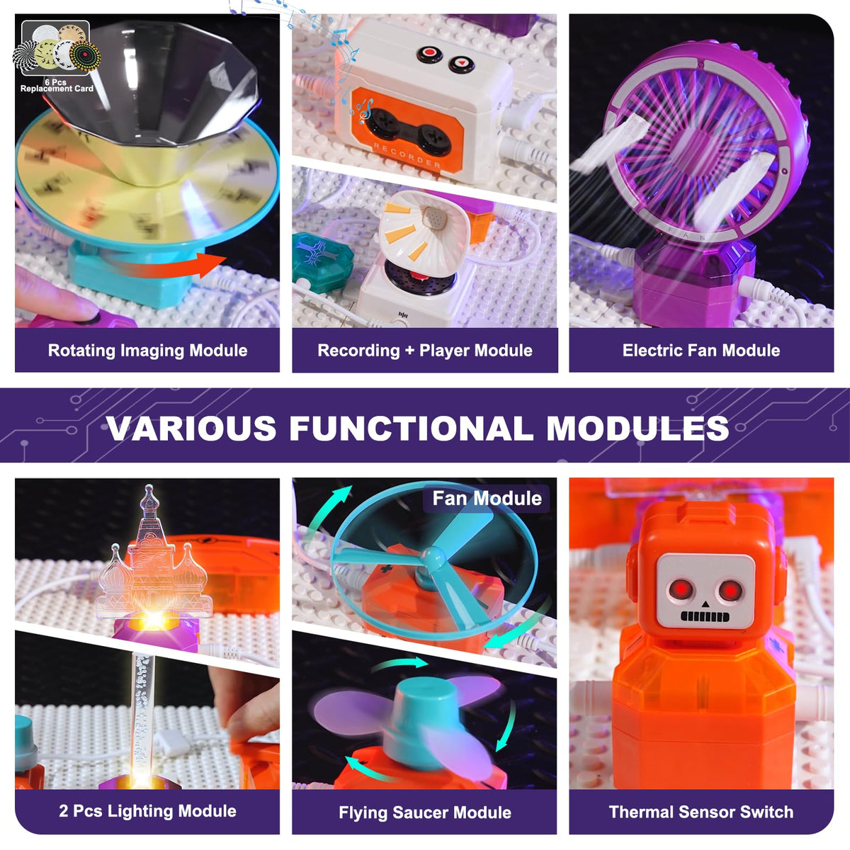 VATOS Science Circuit for Kids Ages 6 12 68PCS Electronics - VATOS Official Imagery - 6