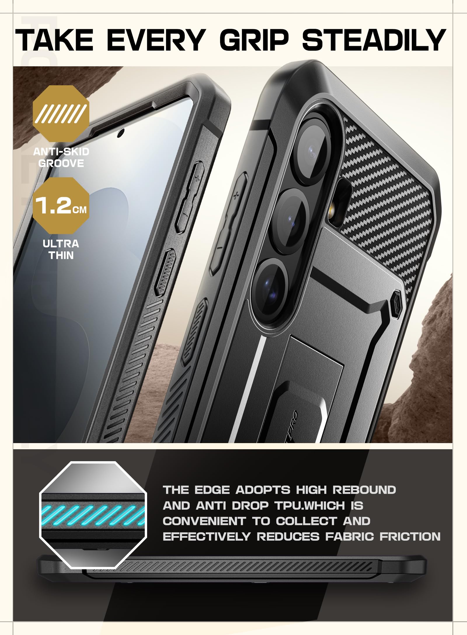 SUPCASE for Galaxy S25 FE Case with Built in Screen - SUPCASE Official Imagery - 7