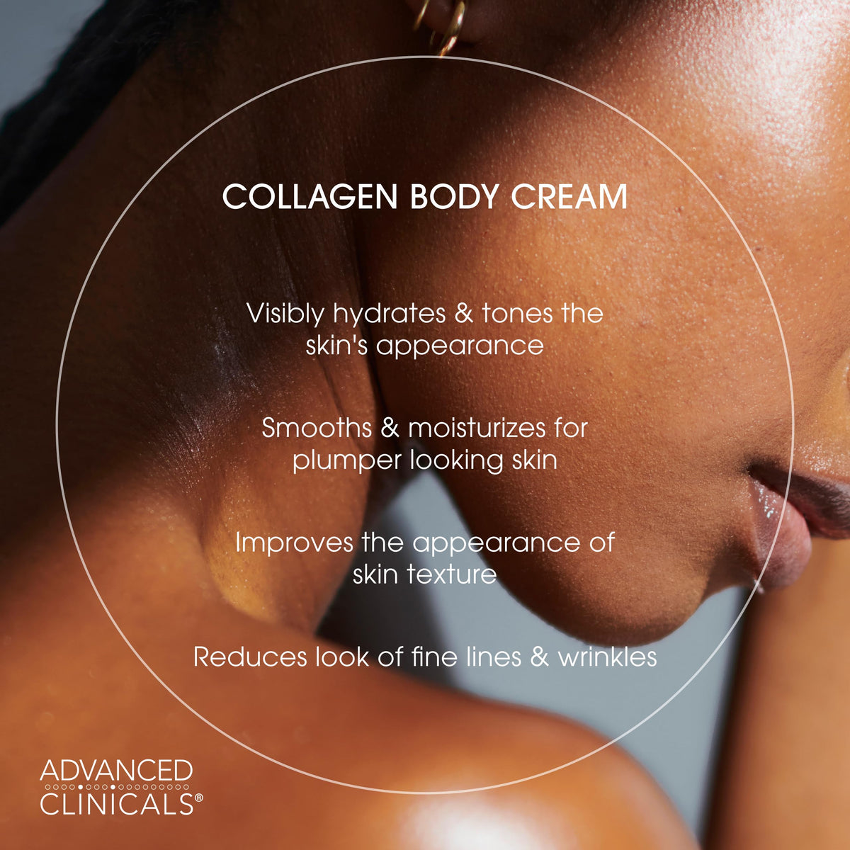 Advanced Clinicals Collagen Cream Body Face Moisturizer - Advanced Clinicals Official Product Imagery - 6
