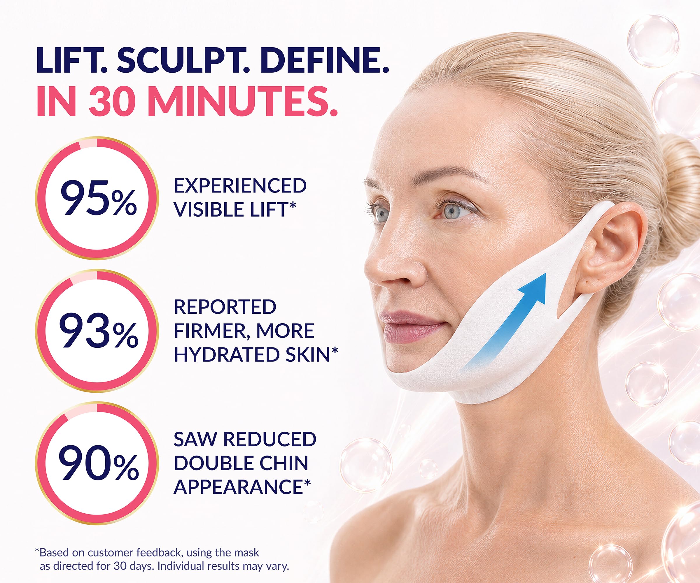 Stylia V Line Lifting Collagen Mask - Lift, Firm & Contour Jawline - T - View 4