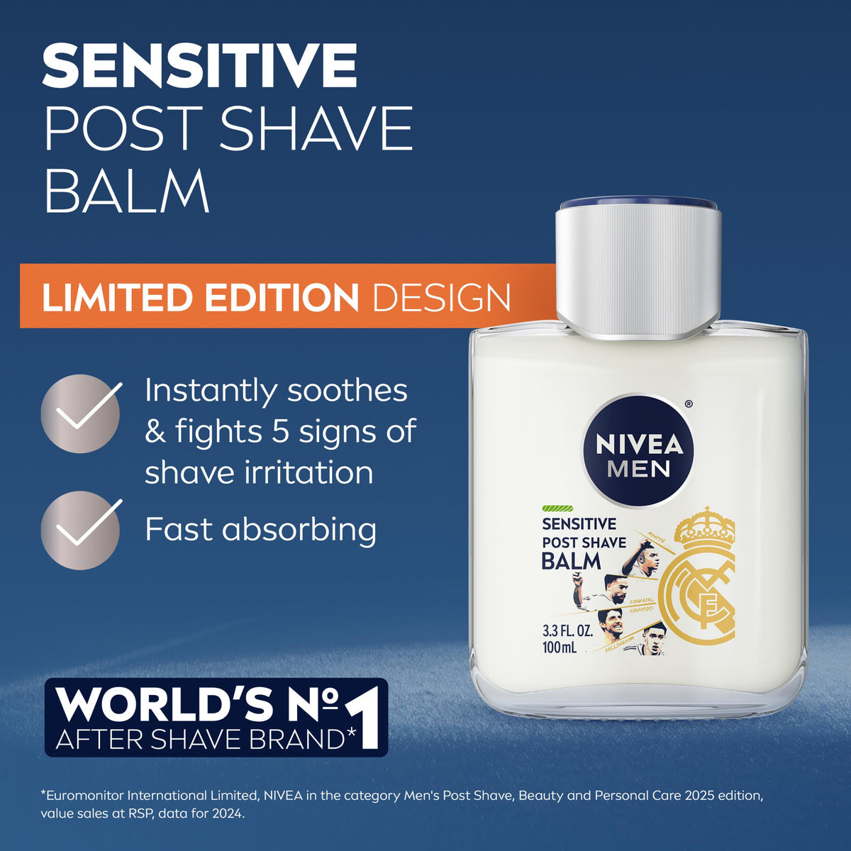 NIVEA MEN Sensitive Post Shave Balm Alcohol Free Multipack 3 - NIVEA MEN Official Imagery - 4