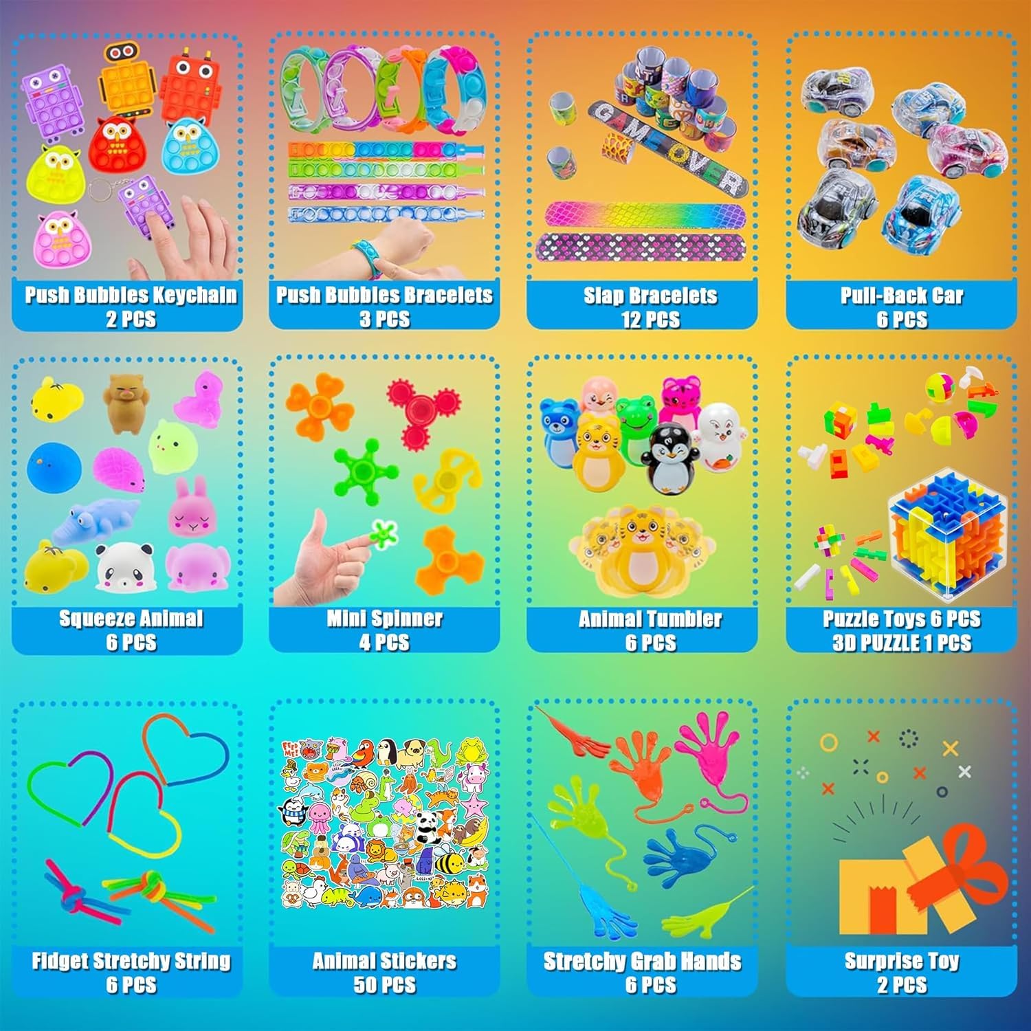 H-Partner 110 PCS Party Favors for Kids 4-8-12, Goodie Bags Stuffers, - View 5