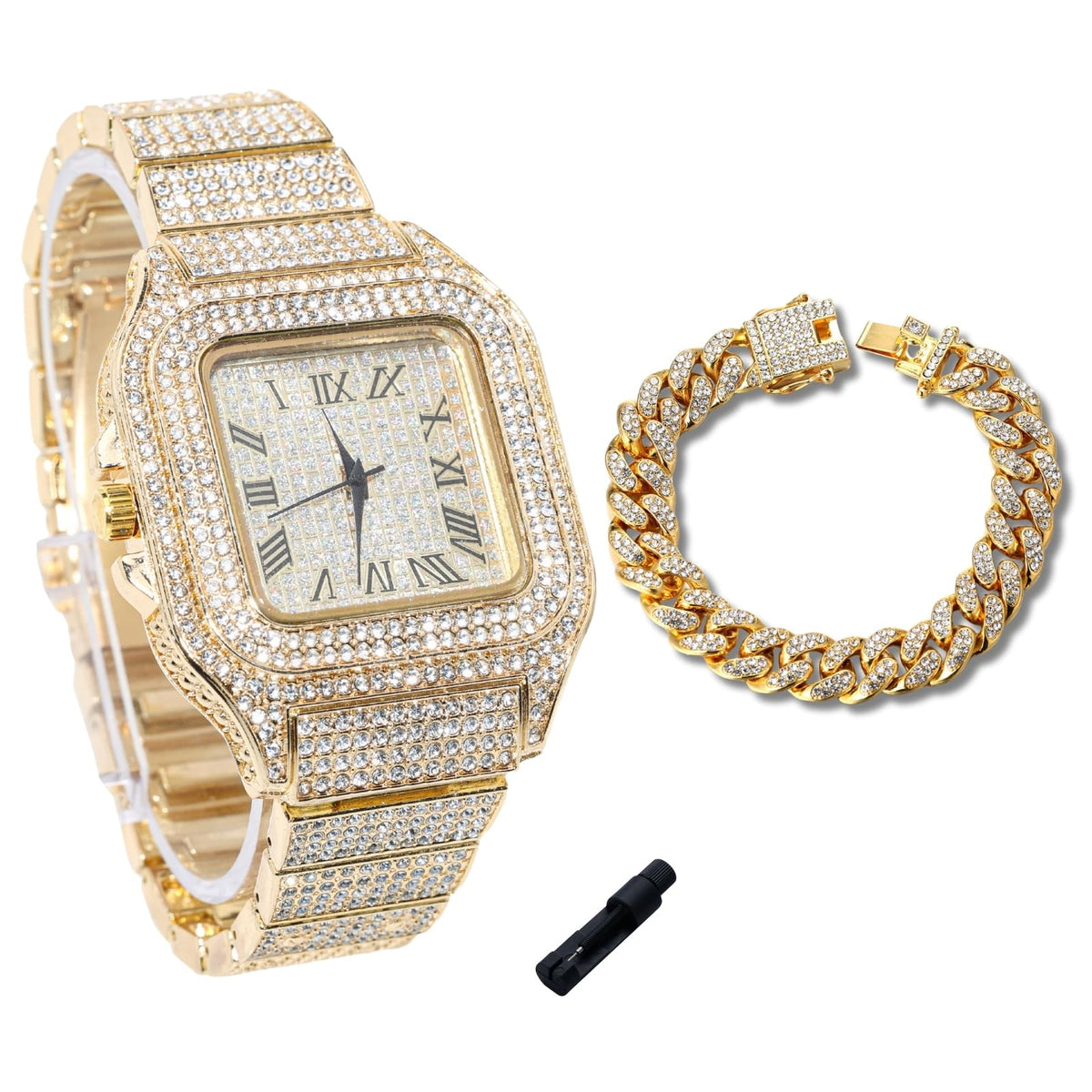 Gold Diamond Watch for Teen Boys - genkigold Official Imagery - 1