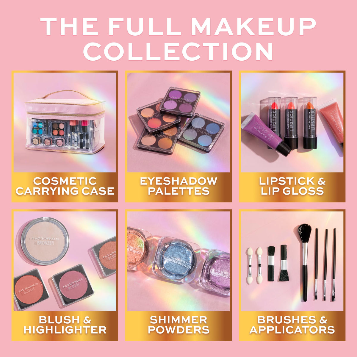 FAO Schwarz Ultimate Makeup Kit 25 Piece Kids Cosmetic Set - FAO Schwarz Official Imagery - 5