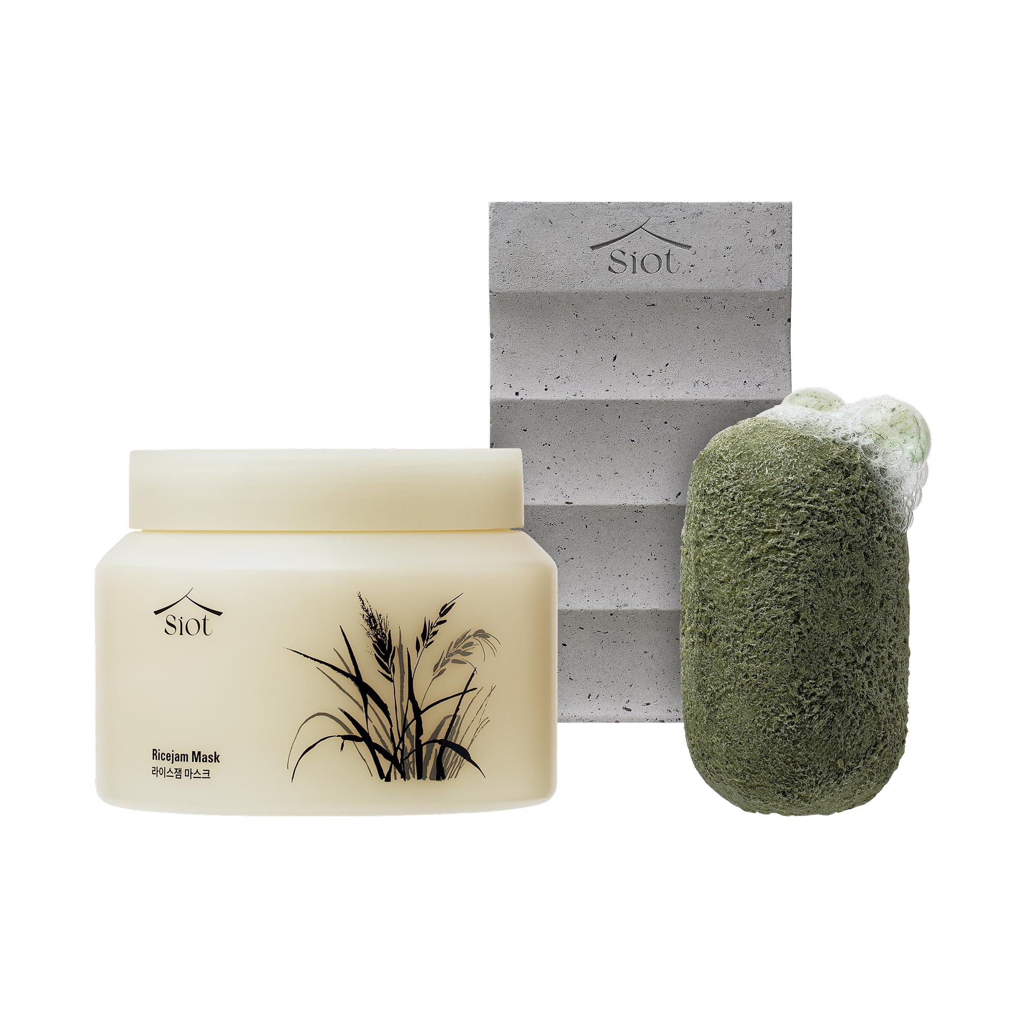 SIOT Korean Skincare Bundle – Rice Mask, Herbal Facial Soap - SIOT