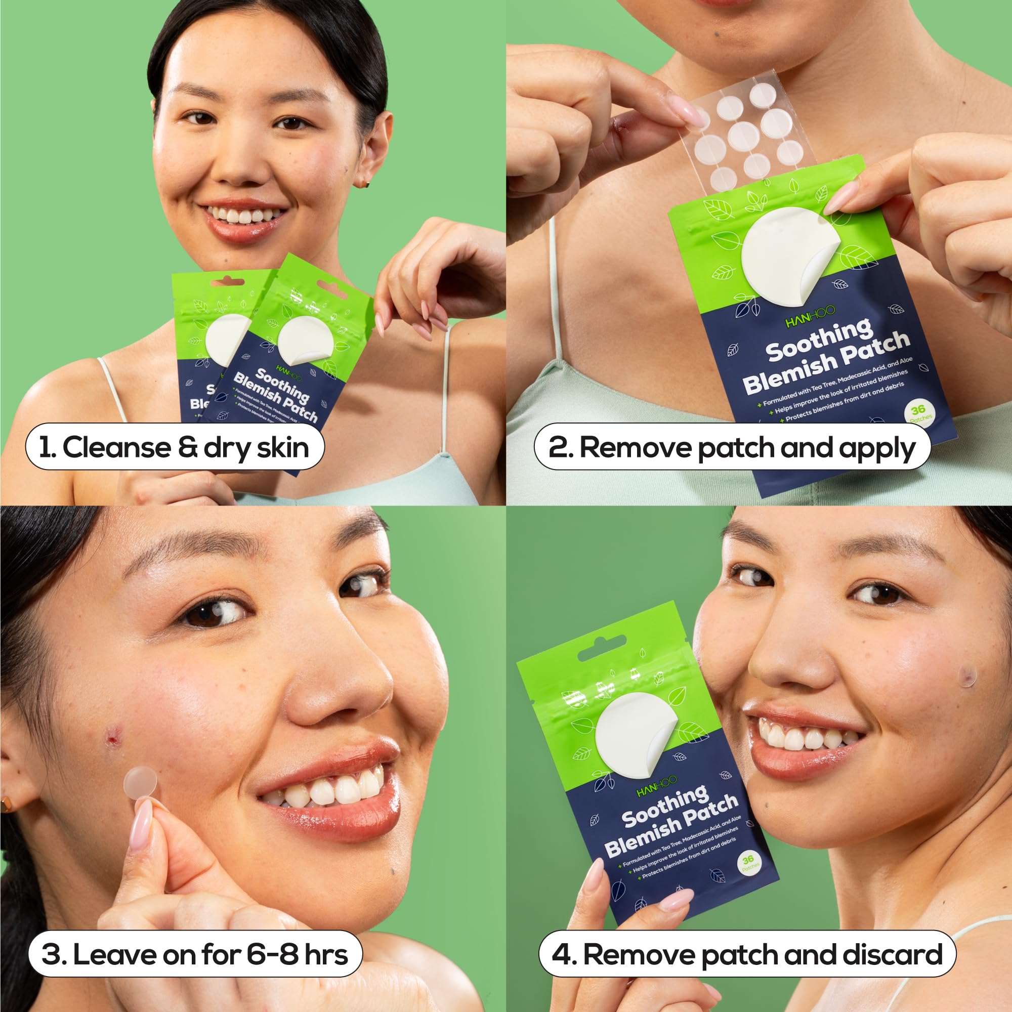 HANHOO Soothing Blemish Patch with Aloe Madecassic Acid and - HANHOO Official Imagery - 8