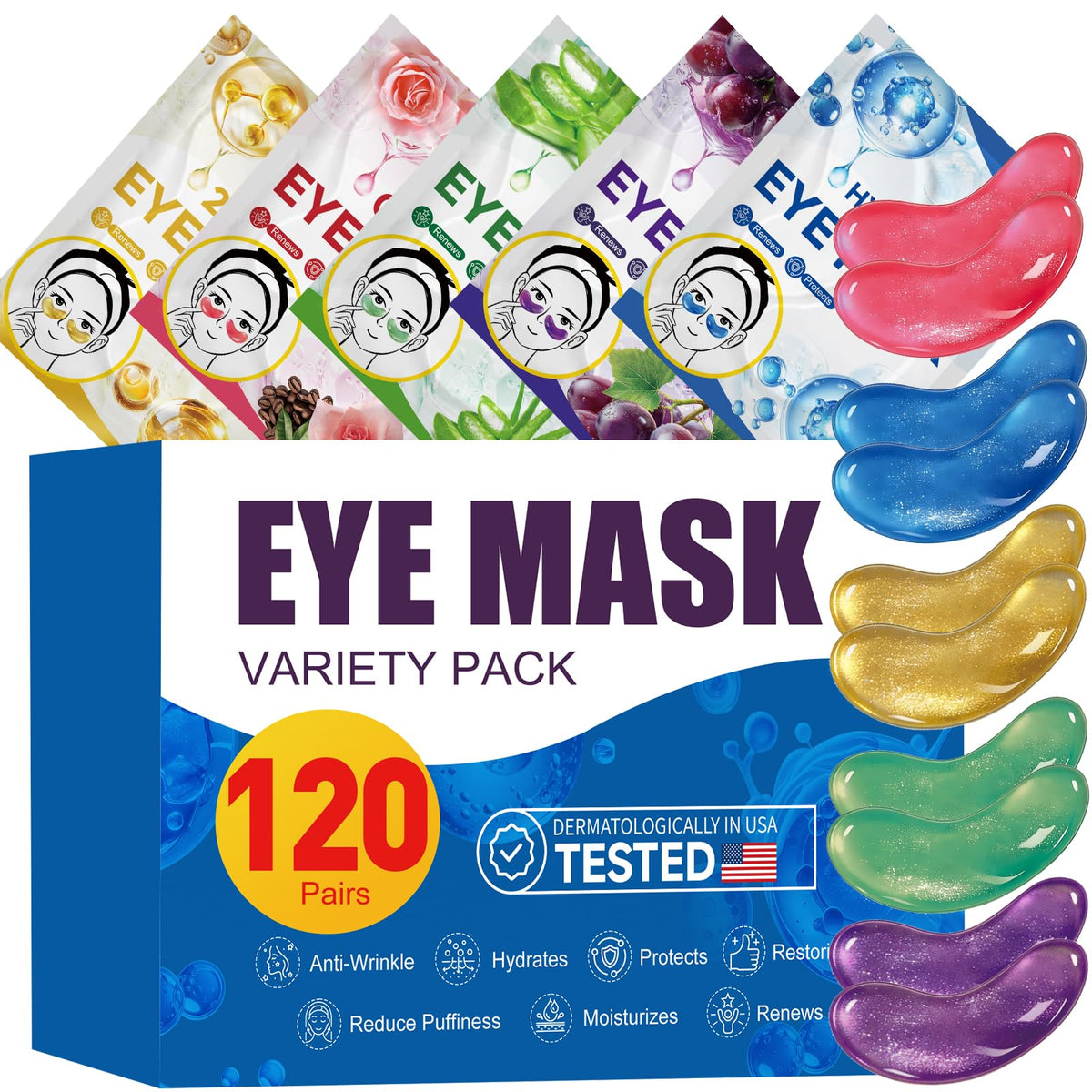 120 Pairs Under Eye Patches Hydrating Eye Mask For Puffy - Vetuslumen Official Imagery - 2
