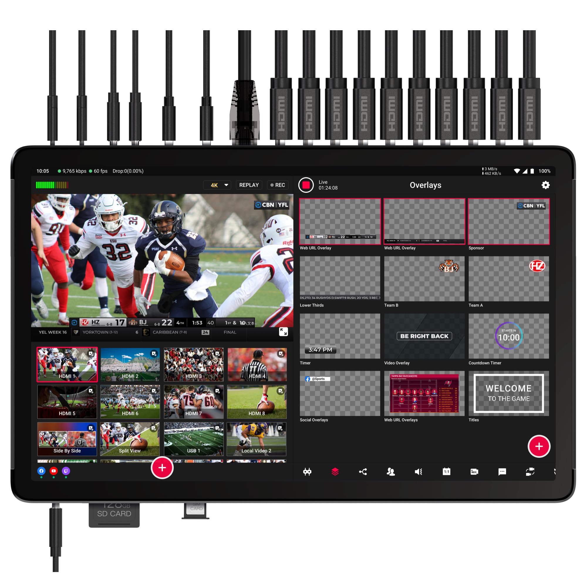 YoloBox Extreme, 4K All-in-One Multi-Cam Live Streaming Equipment - Product Imagery