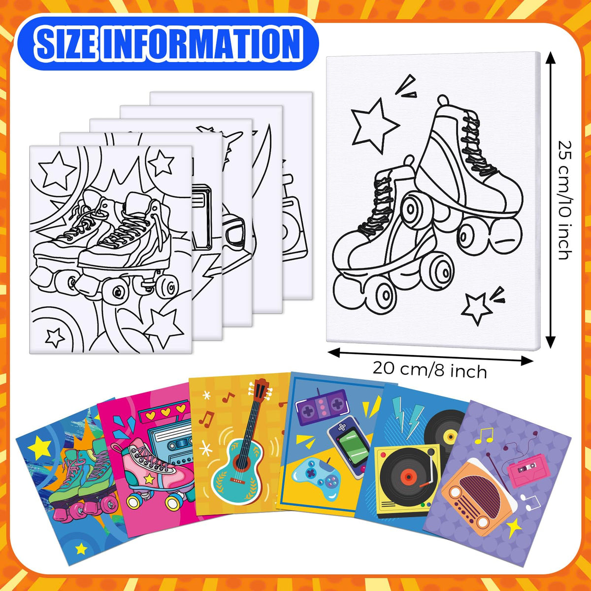 Sherr 75 Pcs 15 Set 90s Vintage Pre Drawn Canvas Kit for - Sherr Official Imagery - 3