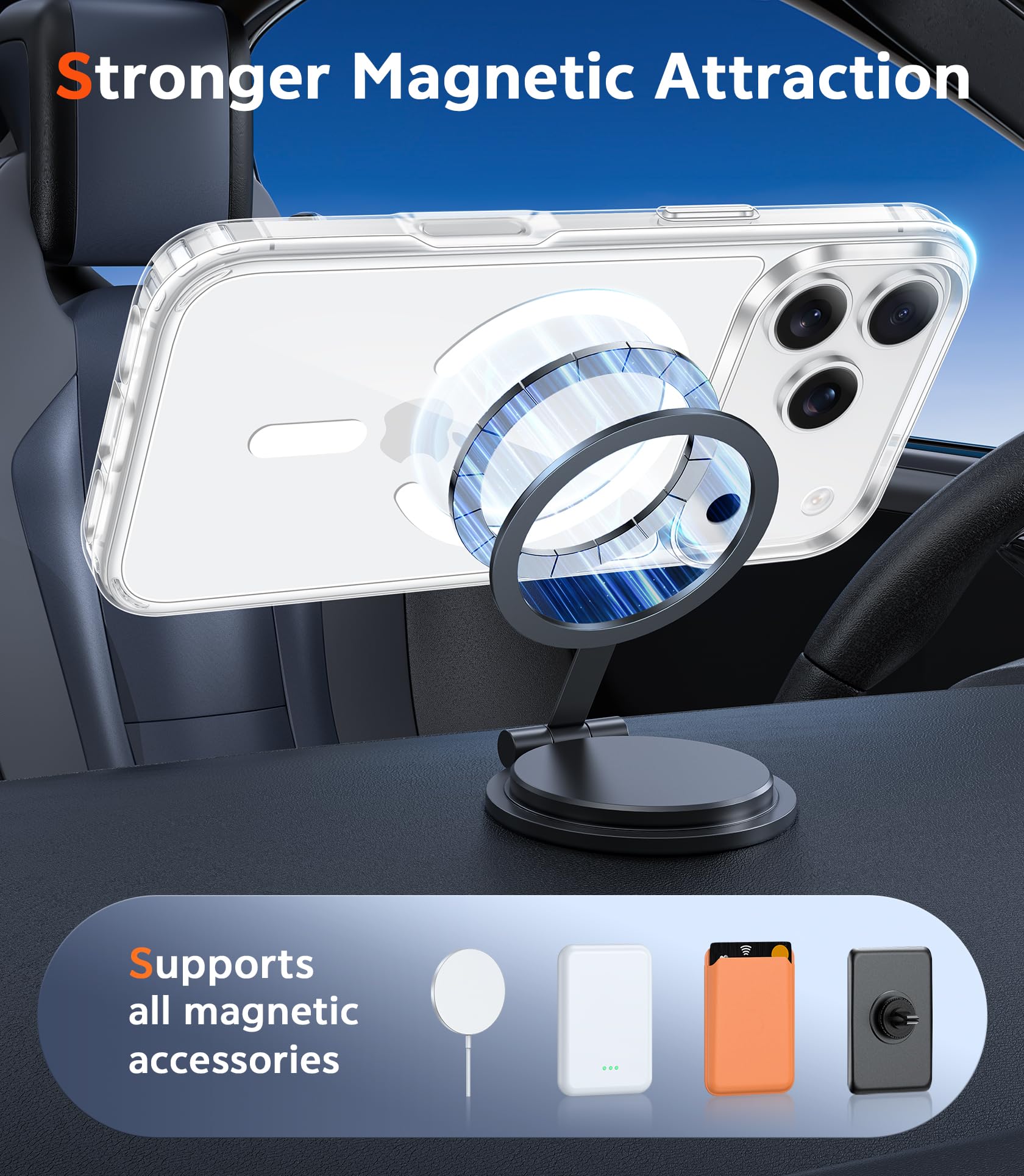 FNTCASE for iPhone 17 Pro - Max Case Compatible with Magsafe Clear - FNTCASE Official Product View 3