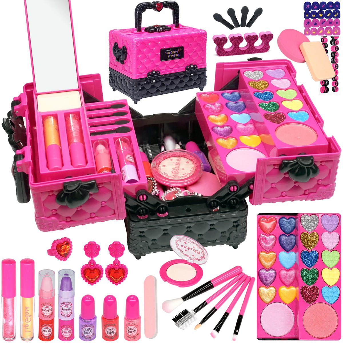 52 PCS Kids Makeup Kit Safe and Washable Makeup for Kids - Amerrly Official Imagery - 1