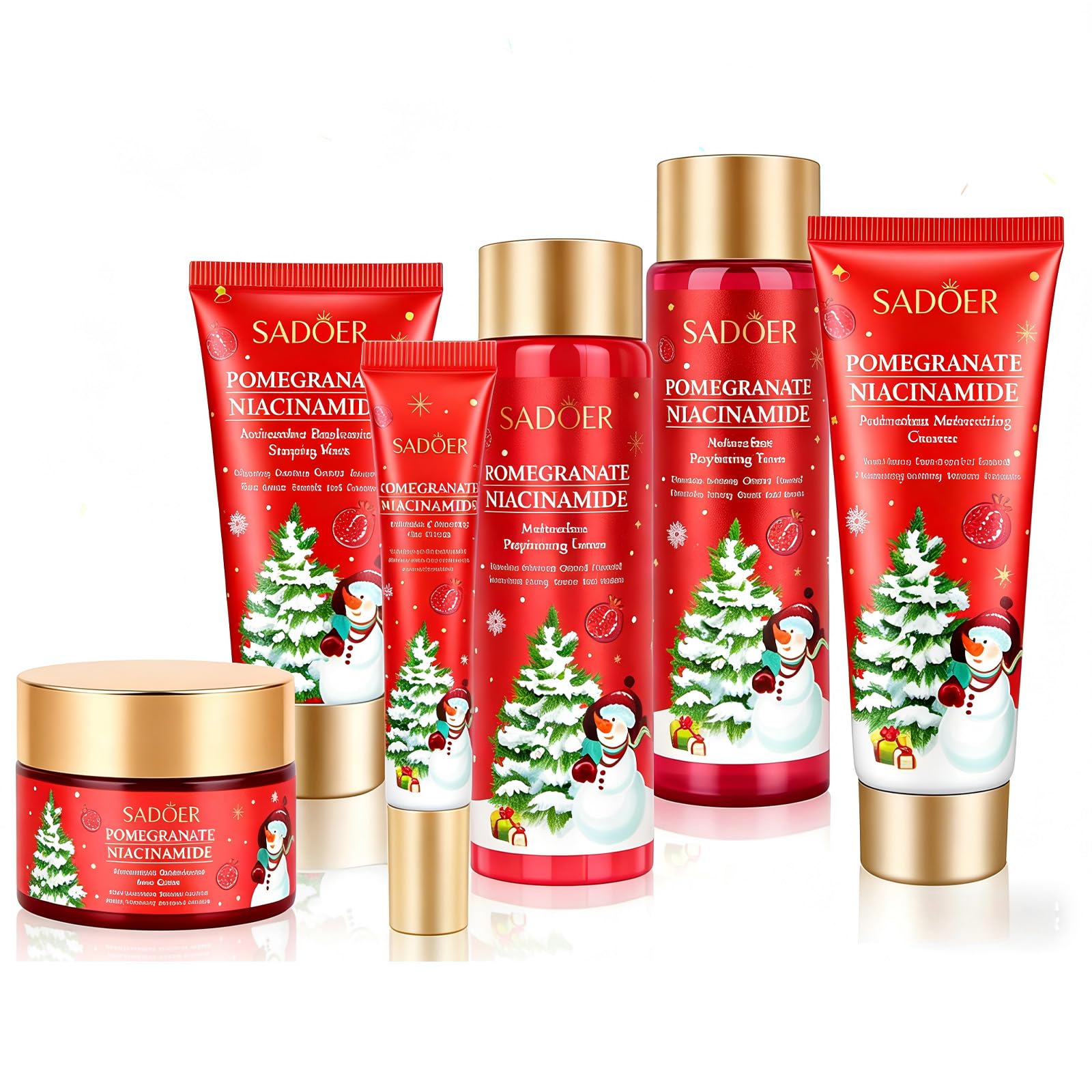 Gifts for Women 6 Pcs Skin Care Set Pomegranate Moisturize - ZKONLY