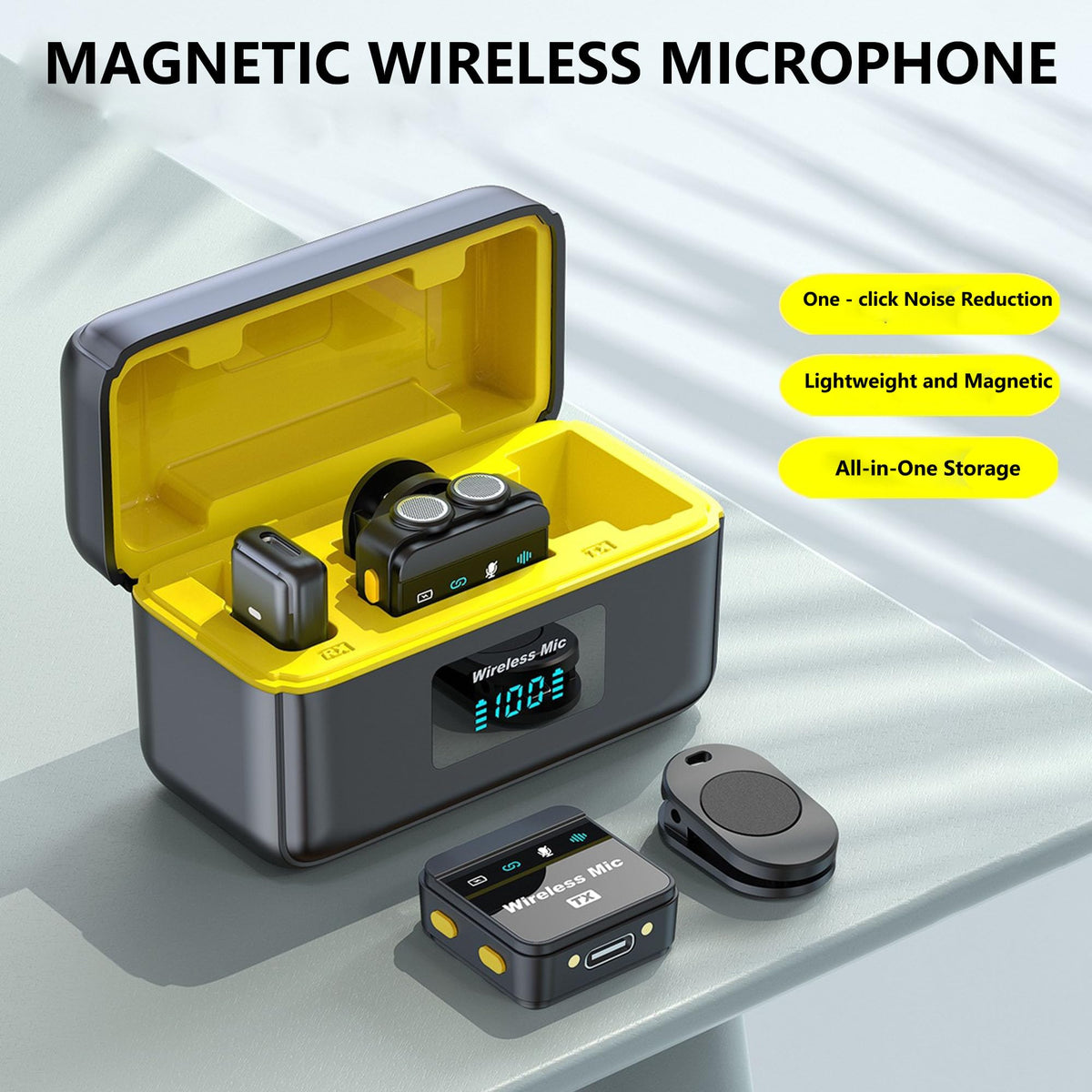 T9 Wireless Microphone for Smartphone 2 4G USB C Lapel Mic - TUNOMDE Official Imagery - 6