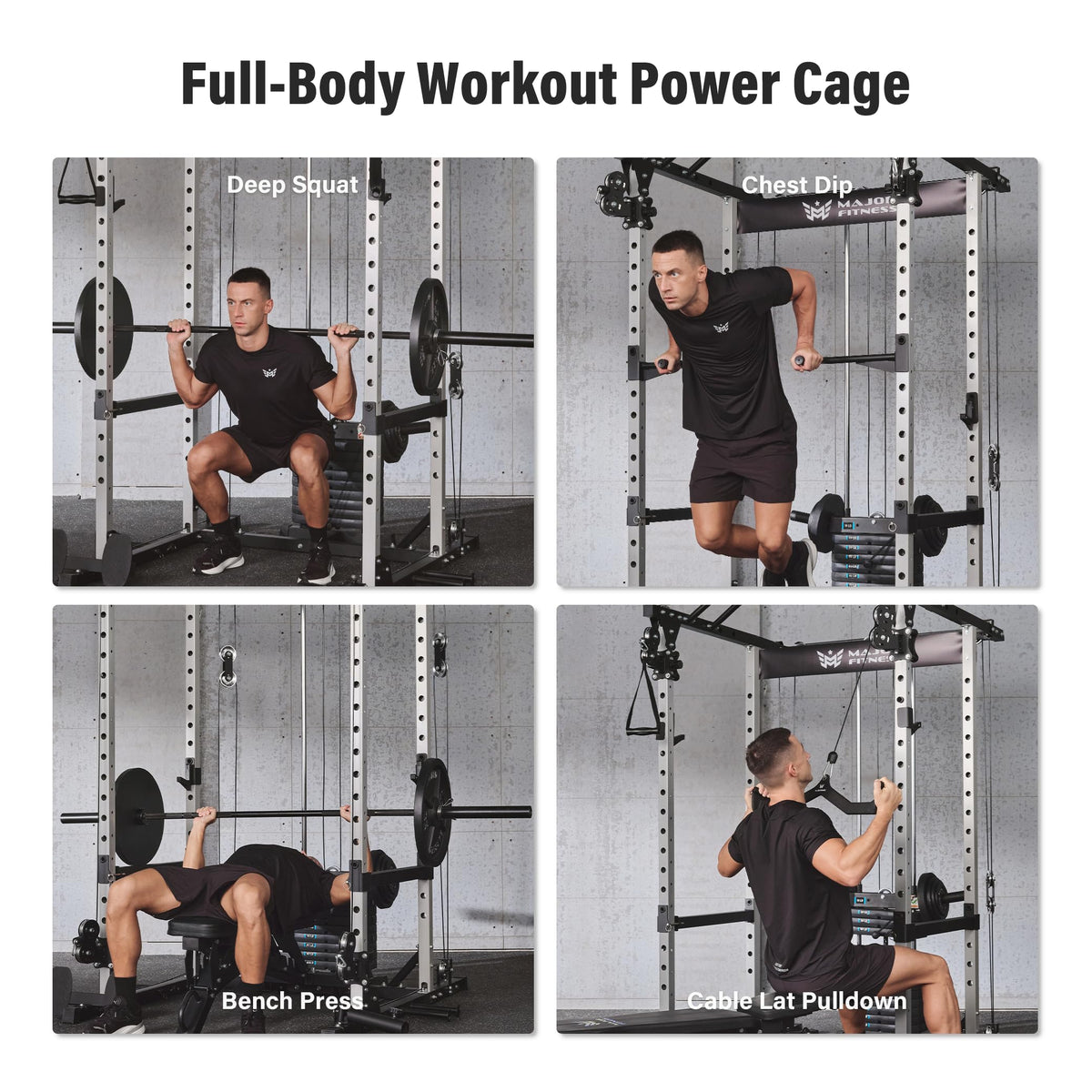 MAJOR FITNESS Power Cage Drone1 Premium Multi Function Power - MAJOR FITNESS Official Imagery - 7