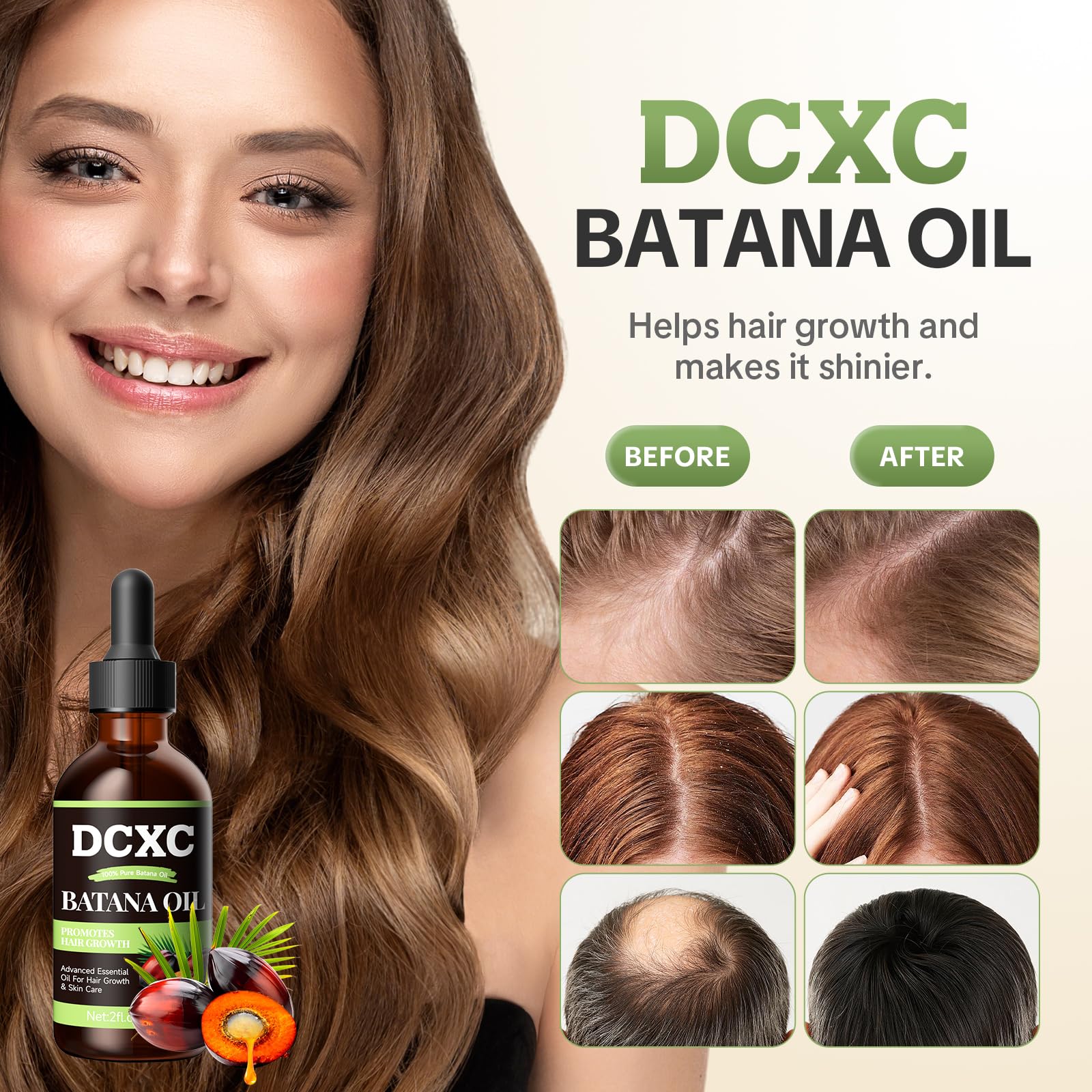 DCXC 100% Pure Batana Oil for Hair Growth - Natural Scalp Care & Hair Thickening T - DCXC Official Product View 6