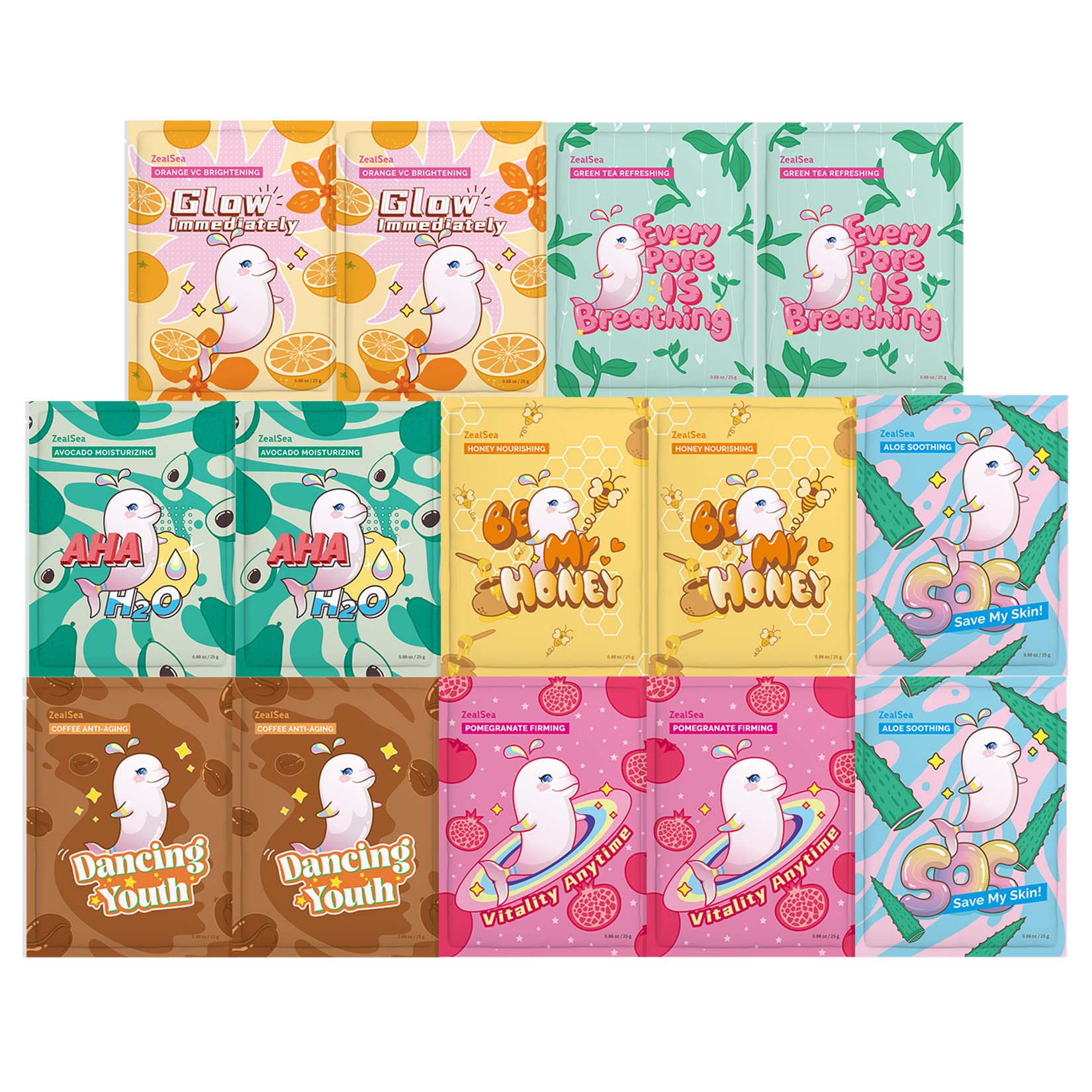 ZealSea Face Mask Skincare Facial Sheet Mask Spa Gifts for Kids - ZealSea