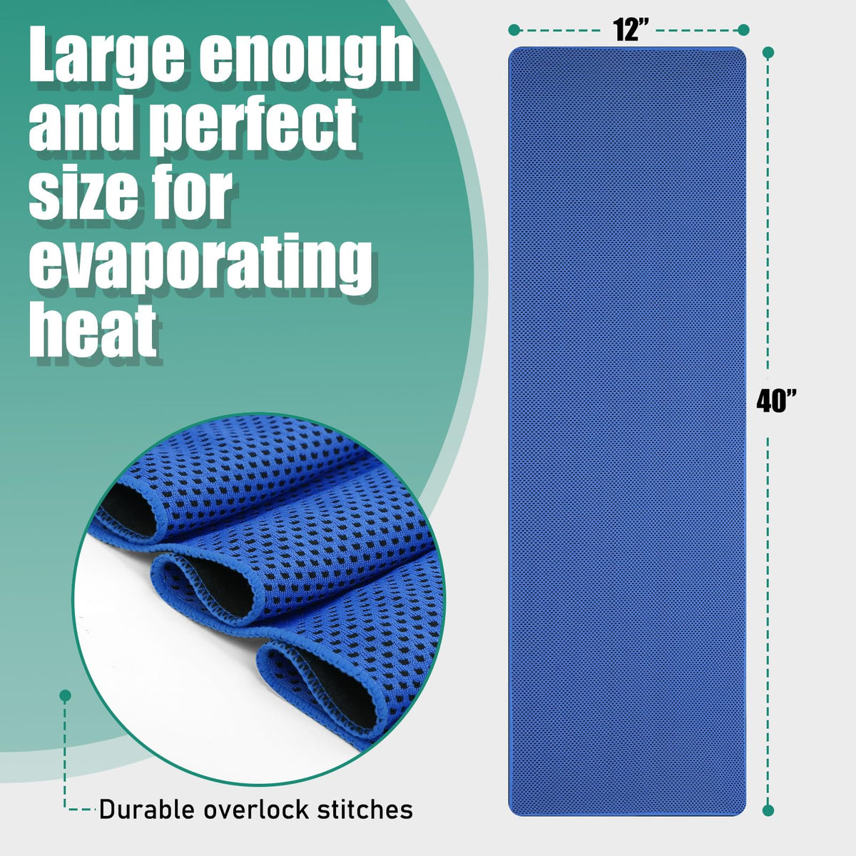 Cooling Towels Pack of 30 40 12 Neck Cool Towel Bulk Cold - Haoteey Official Imagery - 3