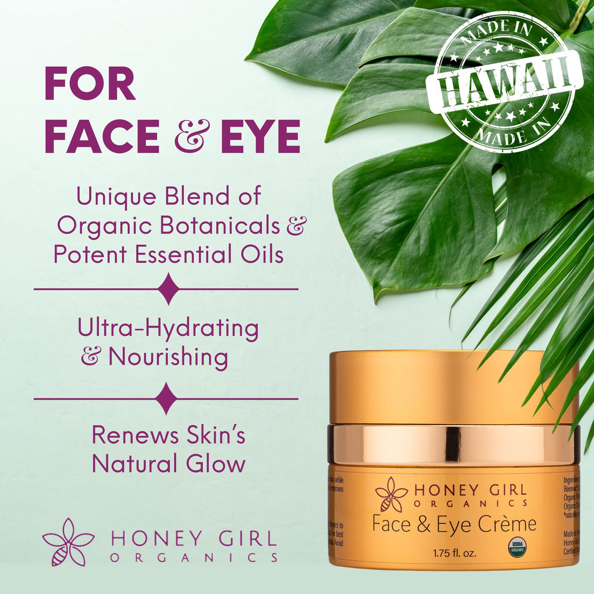 Honey Girl Organics Face Eye Cr me USDA Certified Organic - Honey Girl Organics Official Imagery - 3