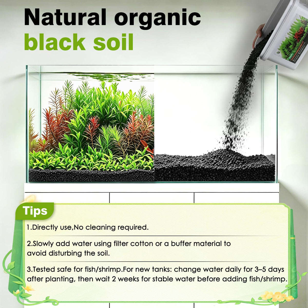 Premium Upgraded Aquarium Soil 1 5mm Nutrient Rich Water - Hygger CO2 Official Imagery - 4