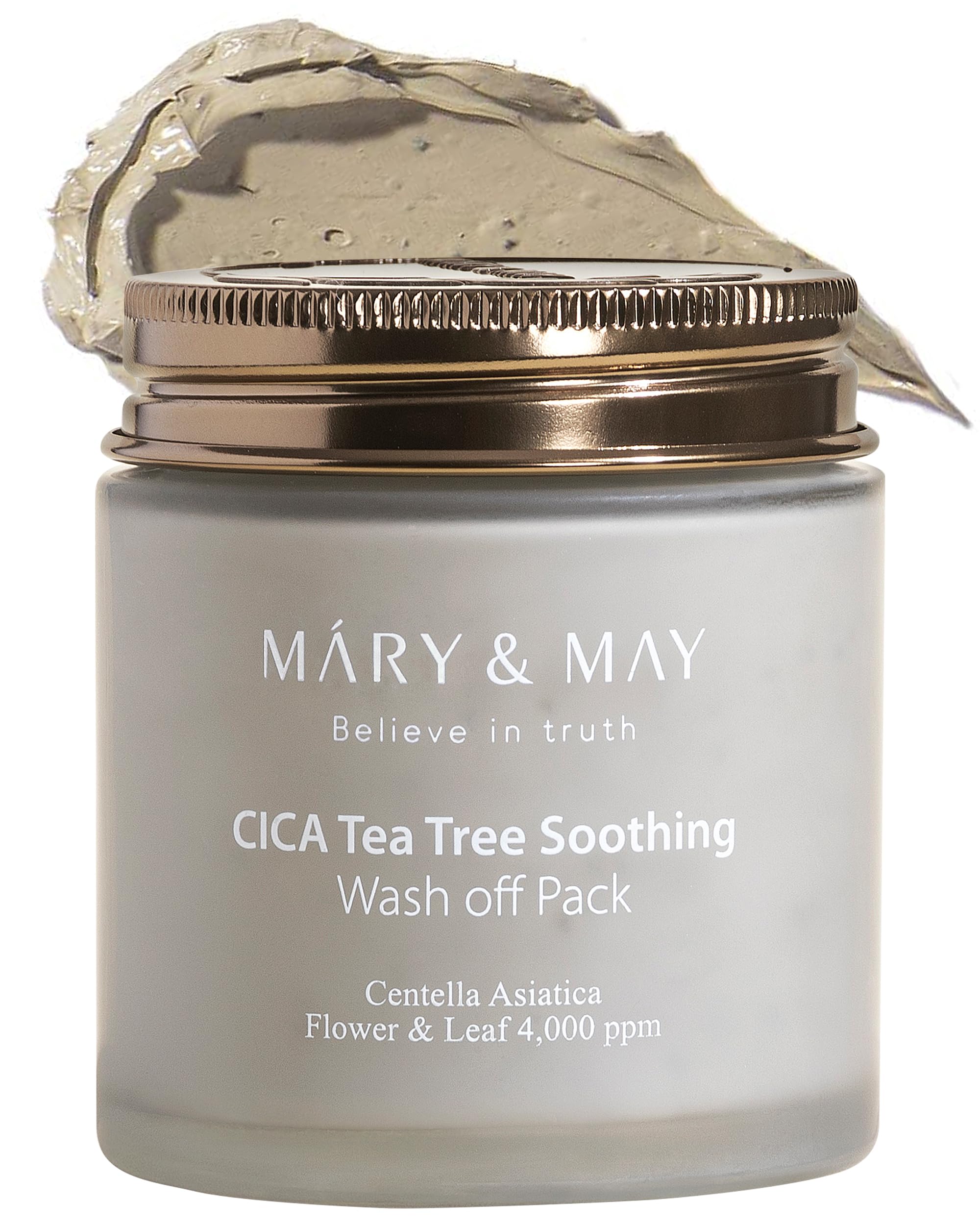 Mary&amp;May Vegan Cica Tea Tree Wash-Off Clay Mask, 4.23 oz - Mary&amp;May