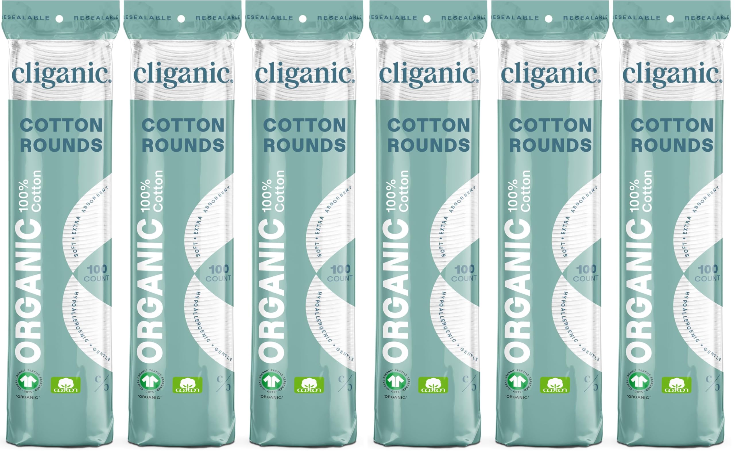 Cliganic Organic Cotton Rounds for Face Makeup Remover Pads - Cliganic Official Product Imagery - 8