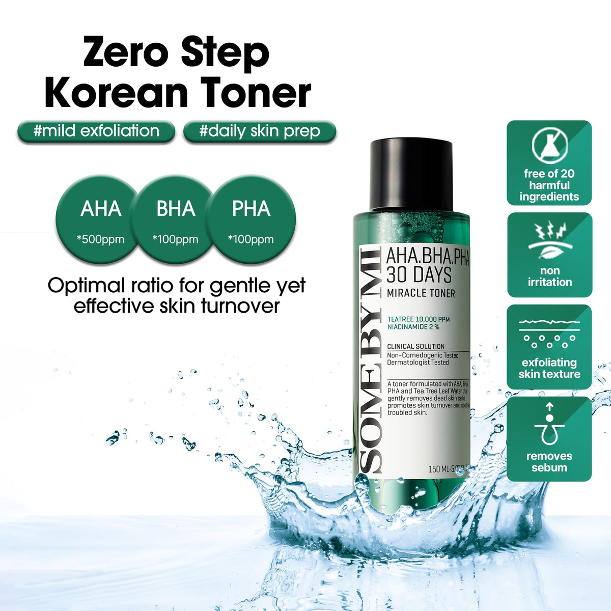 SOME BY MI AHA BHA PHA 30 Days Miracle Toner Pack of 2 - SOME BY MI Official Imagery - 3