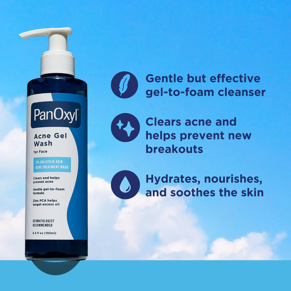 PanOxyl Acne Gel Wash 2 Salicylic Acid For Face 6 5 fl oz - PanOxyl Official Imagery - 3