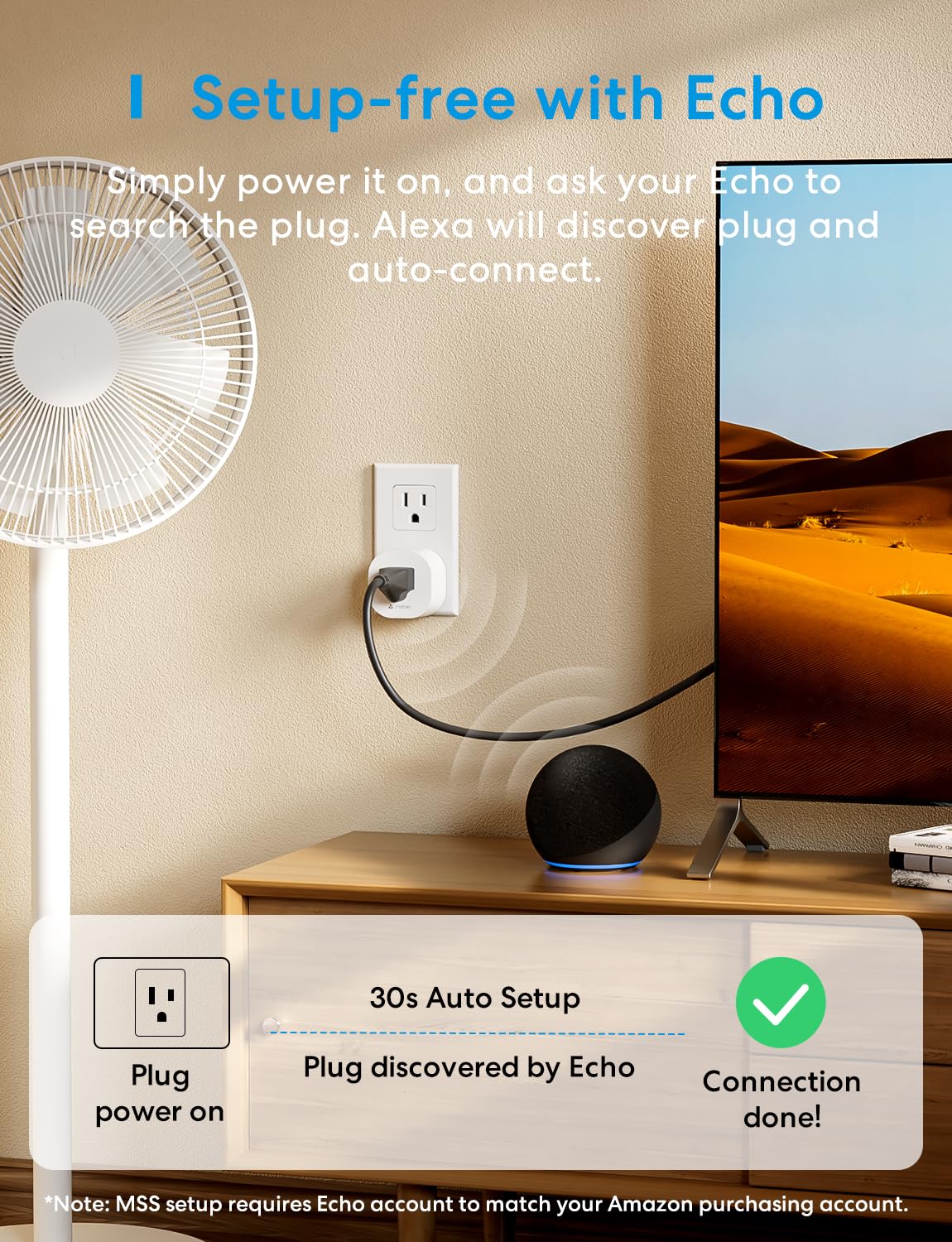 meross Matter Smart Plug Mini Compact Size 100 Privacy Wi Fi - meross Official Imagery - 3