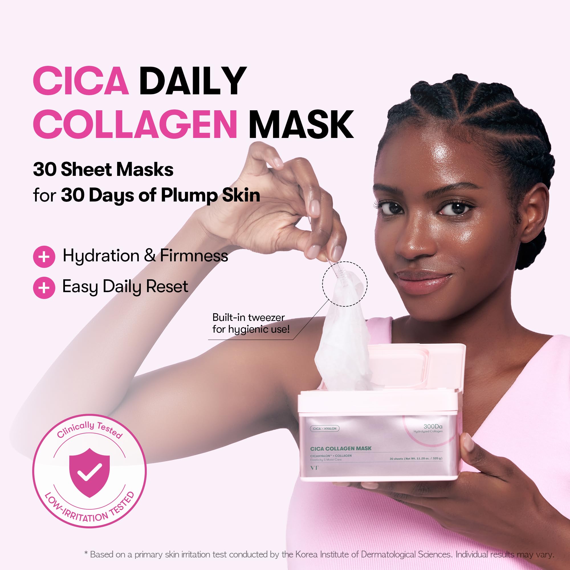 VT COSMETICS CICA Collagen Daily Mask 30 Sheet Masks - VT COSMETICS Official Imagery - 3