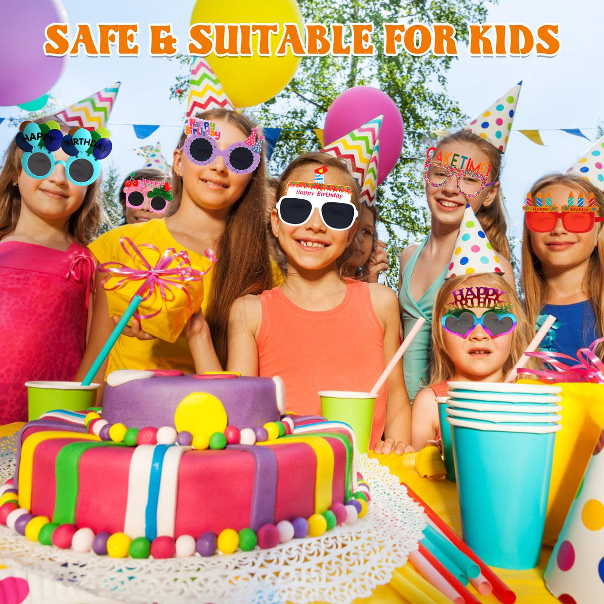 NICOWARM 12pcs Birthday Glasses Happy Birthday Sunglasses - NICOWARM Official Imagery - 6
