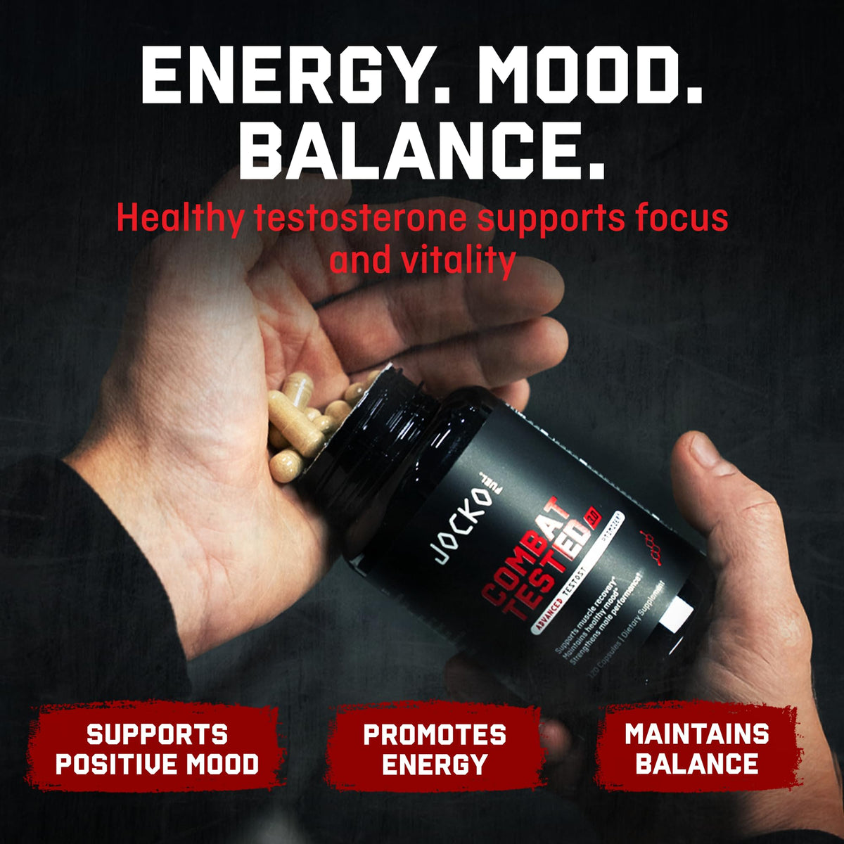 Jocko Fuel Combat Tested 3 0 Mens Test Supplement 120 Count - Jocko Fuel Official Imagery - 8