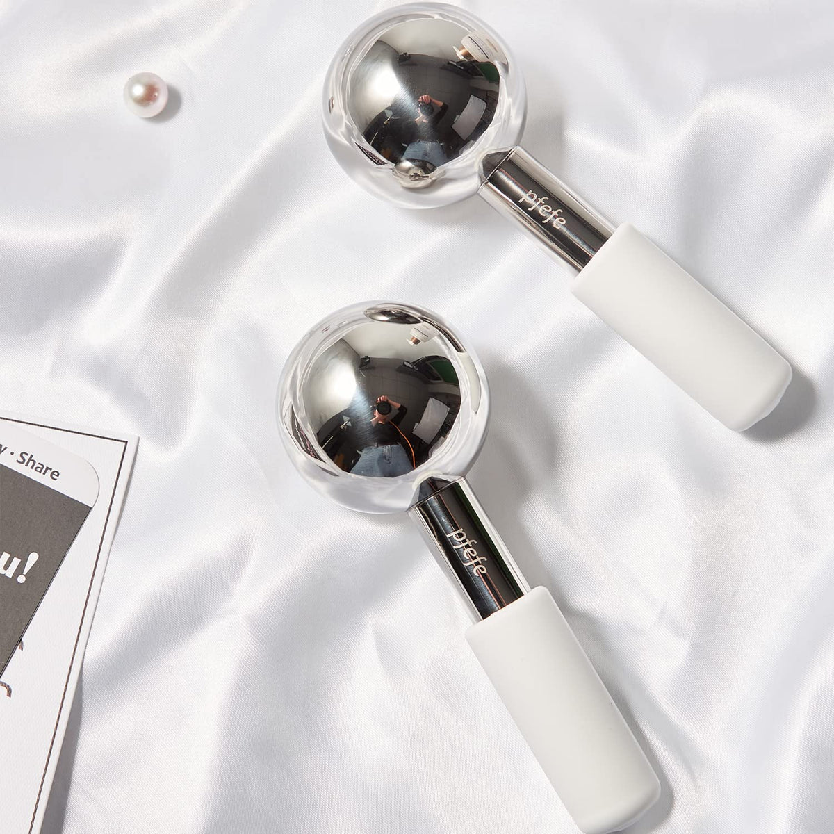 Ice Globes for Face Eyes Unbreakable Stainless Steel Cryo - pfefe Official Imagery - 8