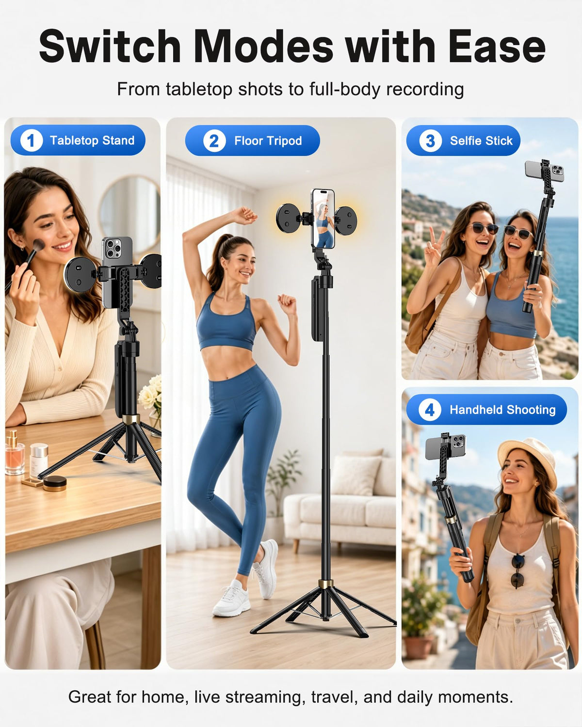 UBeesize 70 Auto Face Tracking Phone Tripod for iPhone - UBeesize Official Imagery - 7