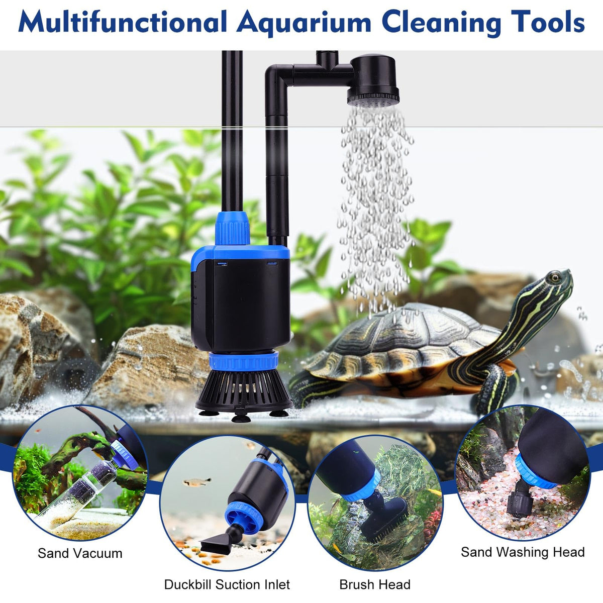 AQQA DC 36W Electric Aquarium Vacuum Gravel Cleaner - AQQA Official Imagery - 5