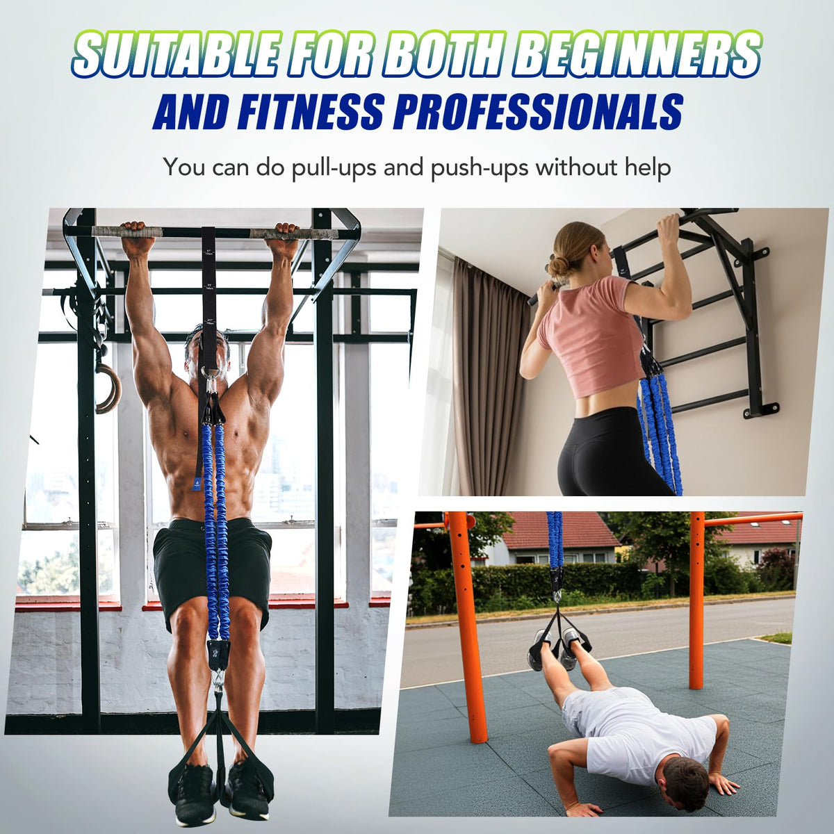 Pull Up Assistance Bands with Foot Support Pedal - ALongSong Official Imagery - 7