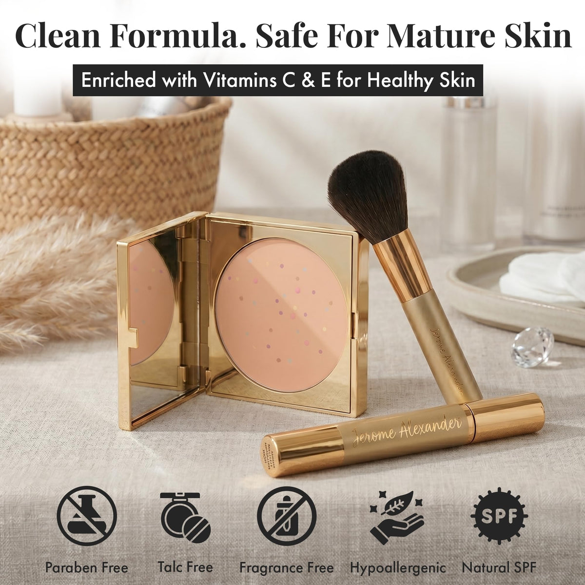 Magic Minerals Powder Foundation 4pc Set by Jerome Alexander - Jerome Alexander Official Imagery - 7