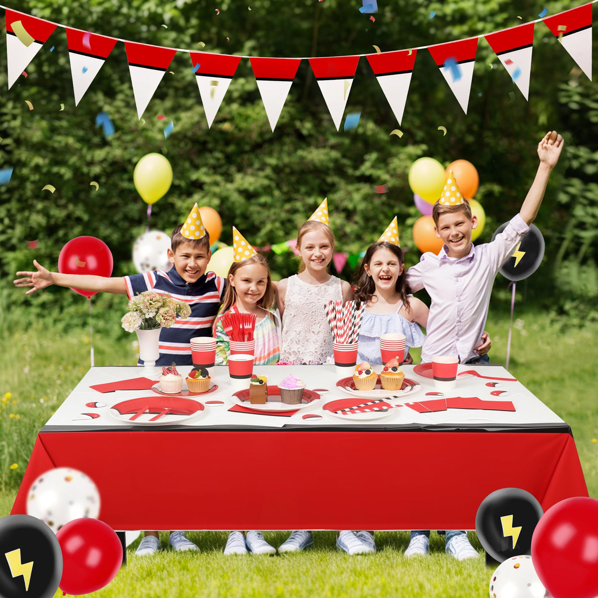 Cartoon Birthday Party Supplies Bundle 182 Piece Disposable - DUMBI Official Imagery - 5