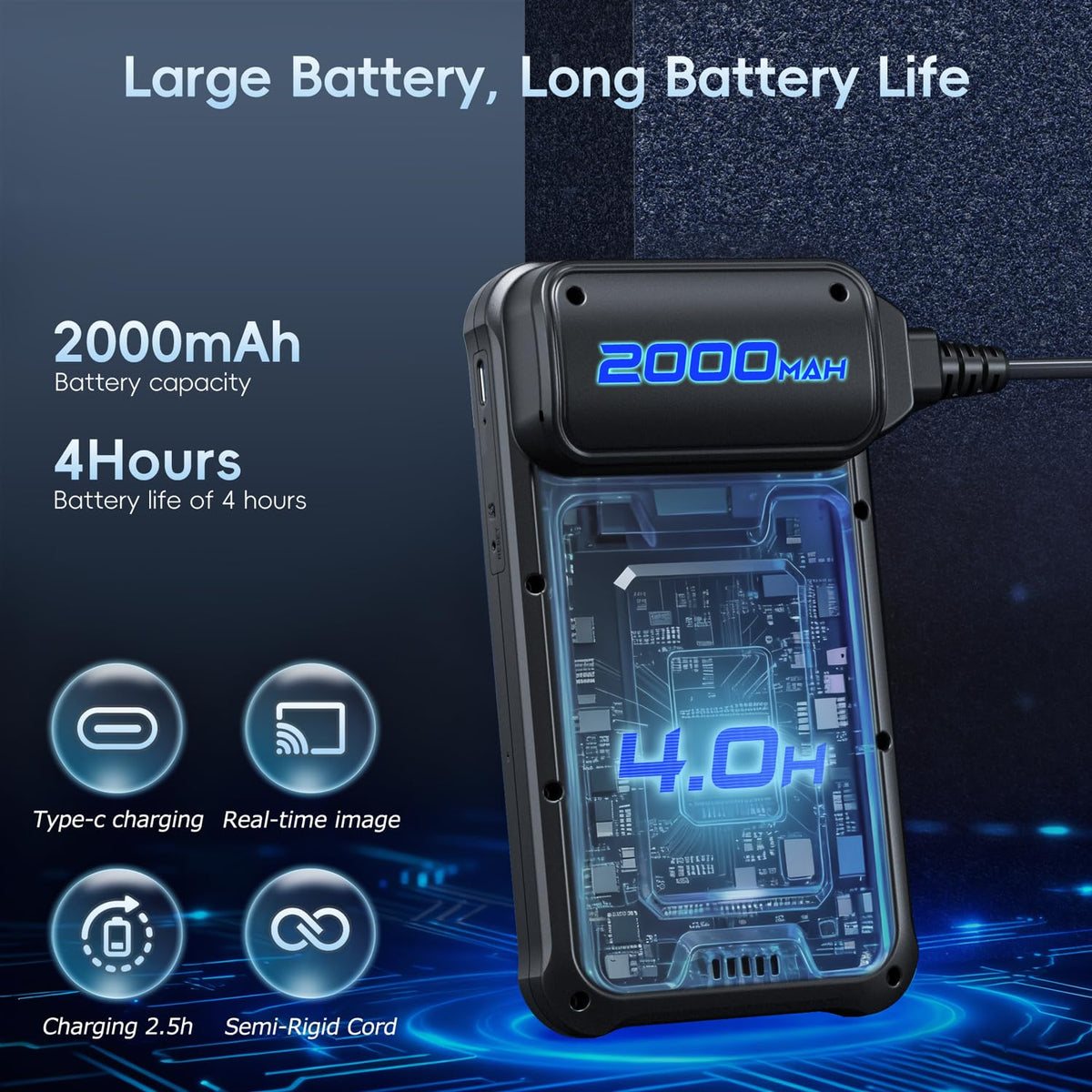 Industrial Endoscope Borescope Camera with Light 4 3 HD - SKYBASIC Official Imagery - 6
